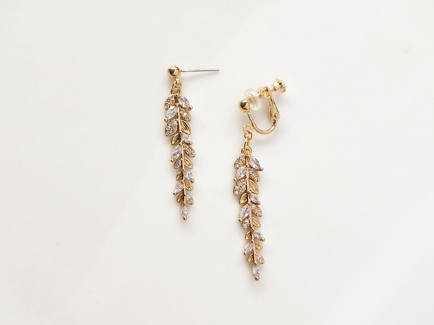 Dainty leaf Lavender clip on/stud Earrings, plant leaves flowers earring, delicate dangle pendant, Gift for her
