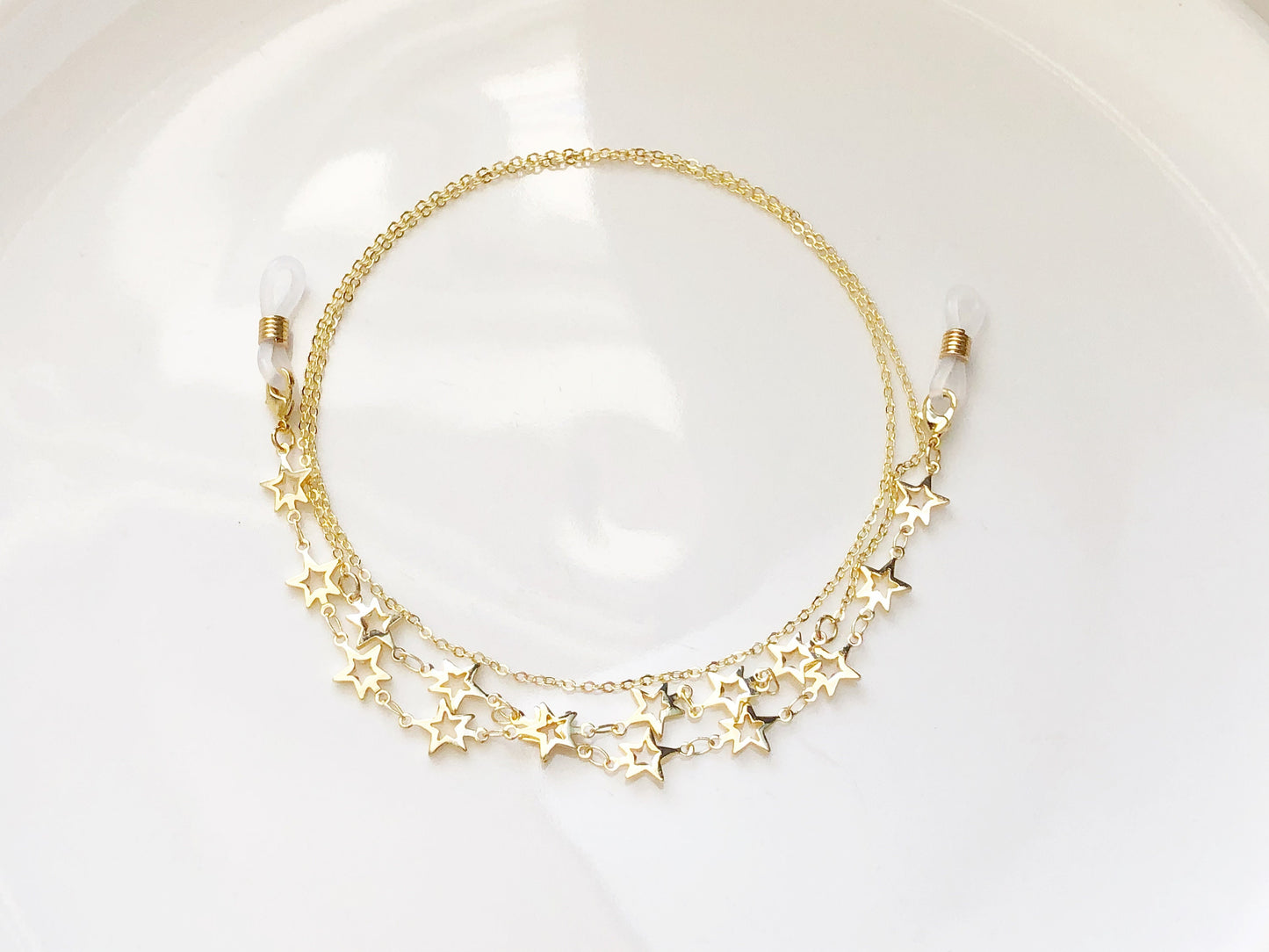 Dainty hollow out star glasses chain, Delicate sunglasses chain, Travel essential, gift for mother, Valentines Gift for her, Lanyard