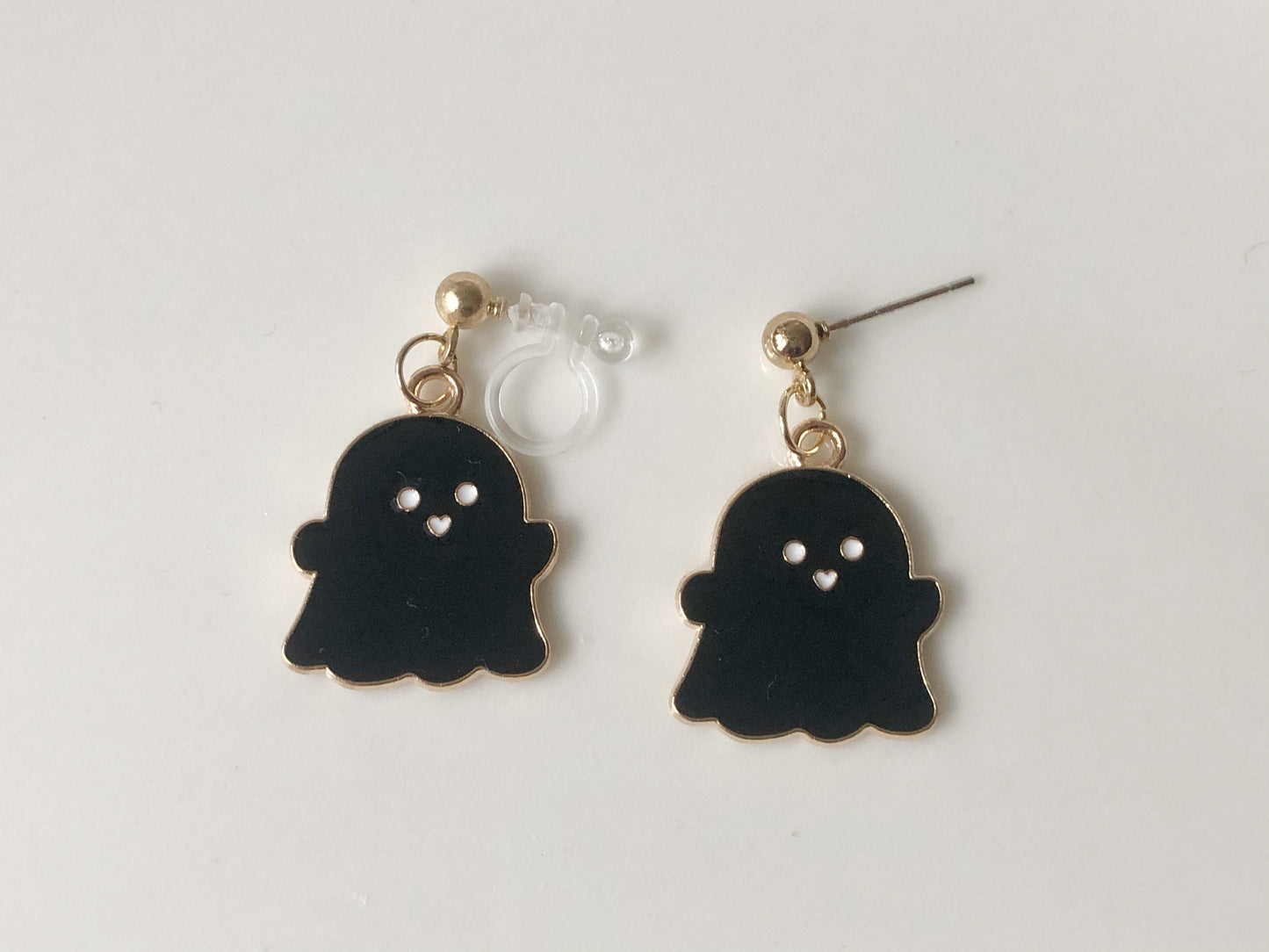 Cute Halloween Ghost Earrings | Spooky Stud or Clip-On | Fun Halloween Jewellery | Gift for Her or Teen