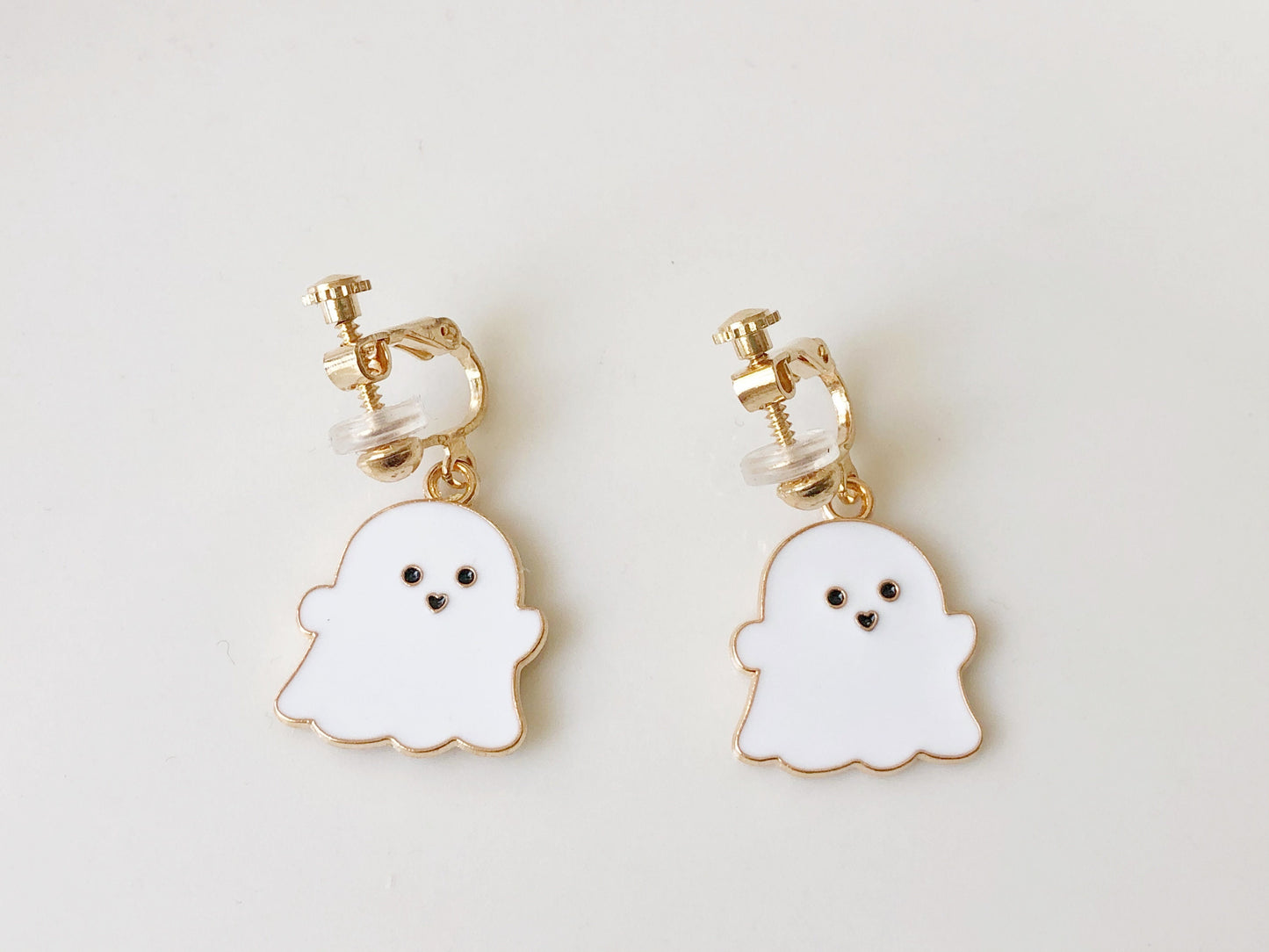 Cute Halloween Ghost Earrings | Spooky Stud or Clip-On | Fun Halloween Jewellery | Gift for Her or Teen