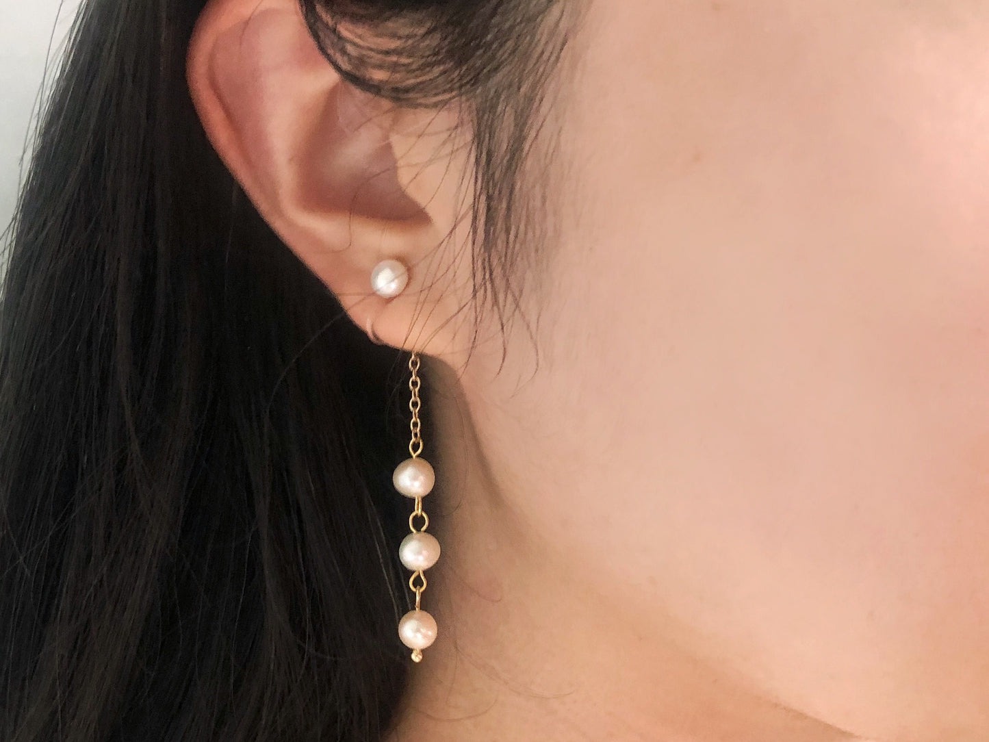 Freshwater Pearl Clip-On Earrings | Dangle Drop Design | Non Pierced Bridal Jewellery | Gift for Her