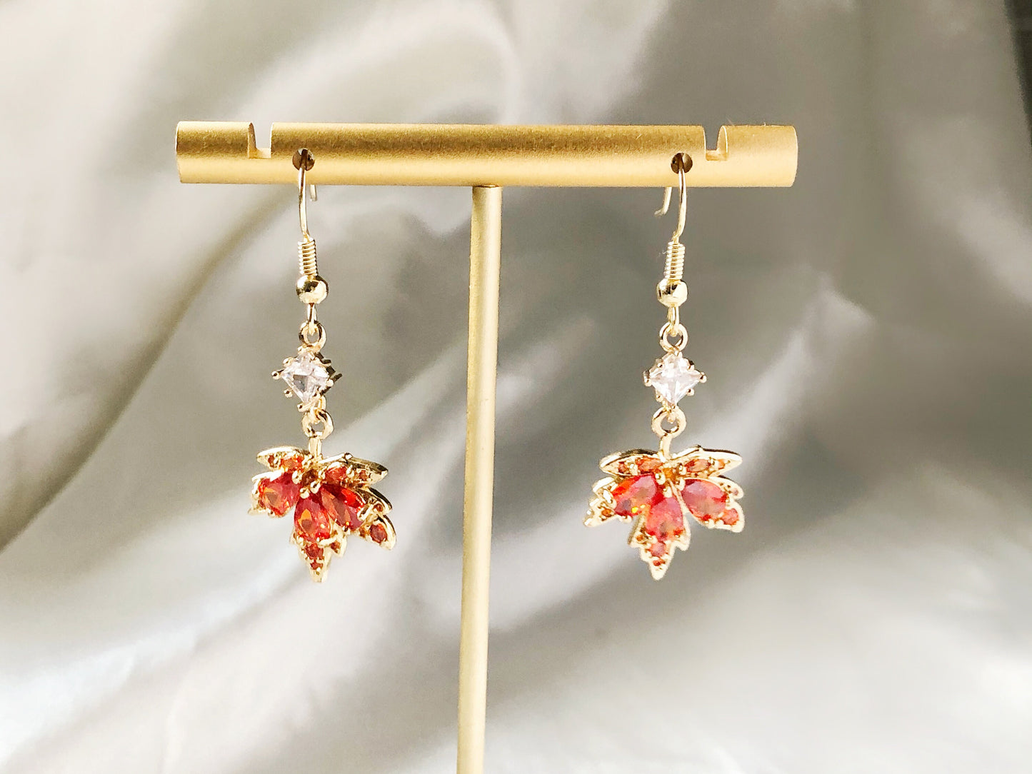 Maple Leaf Clip On Earrings or Studs, Autumn Plant Earrings, Botanical Jewelry Gift, Nature Inspired Jewellery for Her