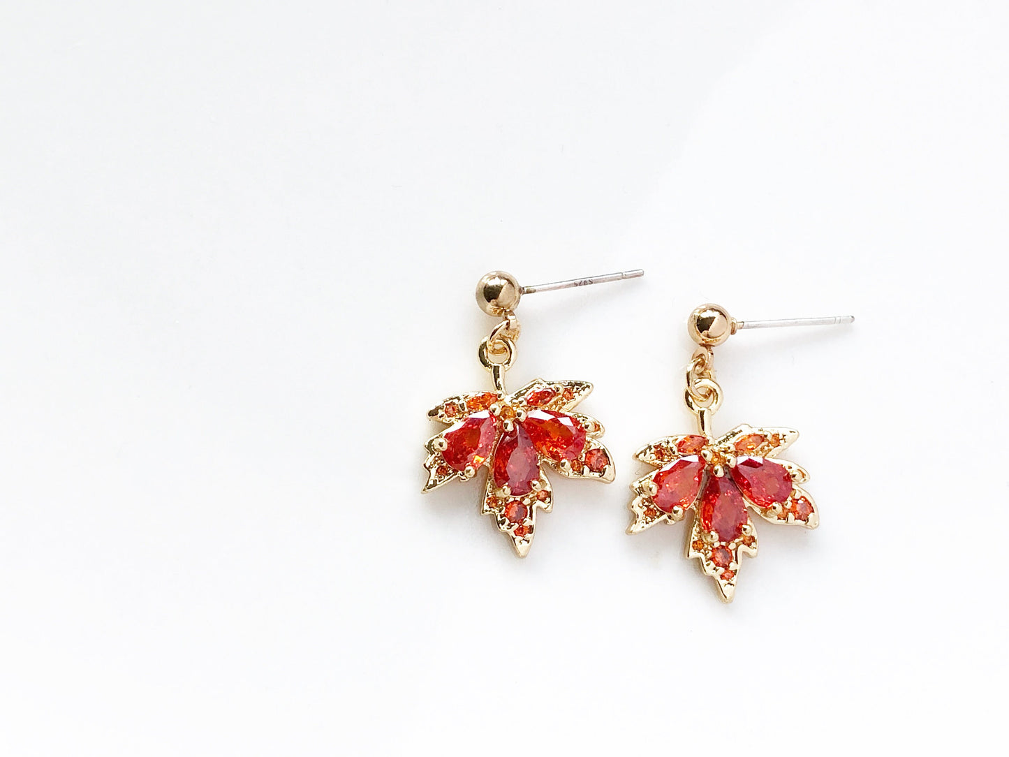 Maple Leaf Clip On Earrings or Studs, Autumn Plant Earrings, Botanical Jewelry Gift, Nature Inspired Jewellery for Her