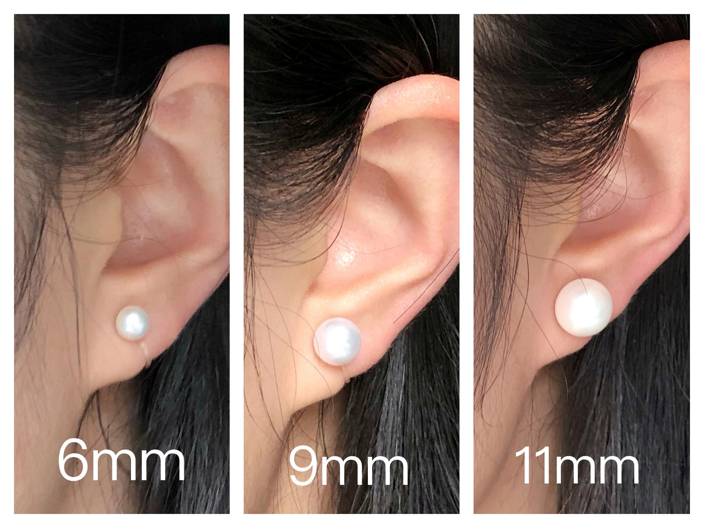 White freshwater pearl Clip on Earrings, non-pierced earrings, Gift for her