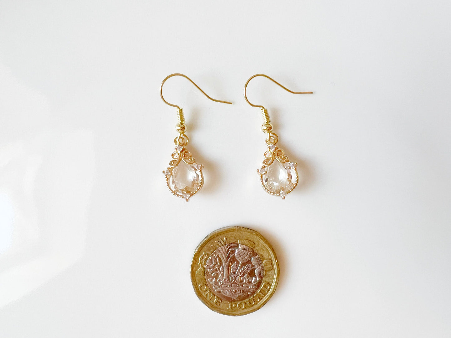 Dainty Teardrop Earrings, Waterdrop Delicate dangle pendant, Gift for her