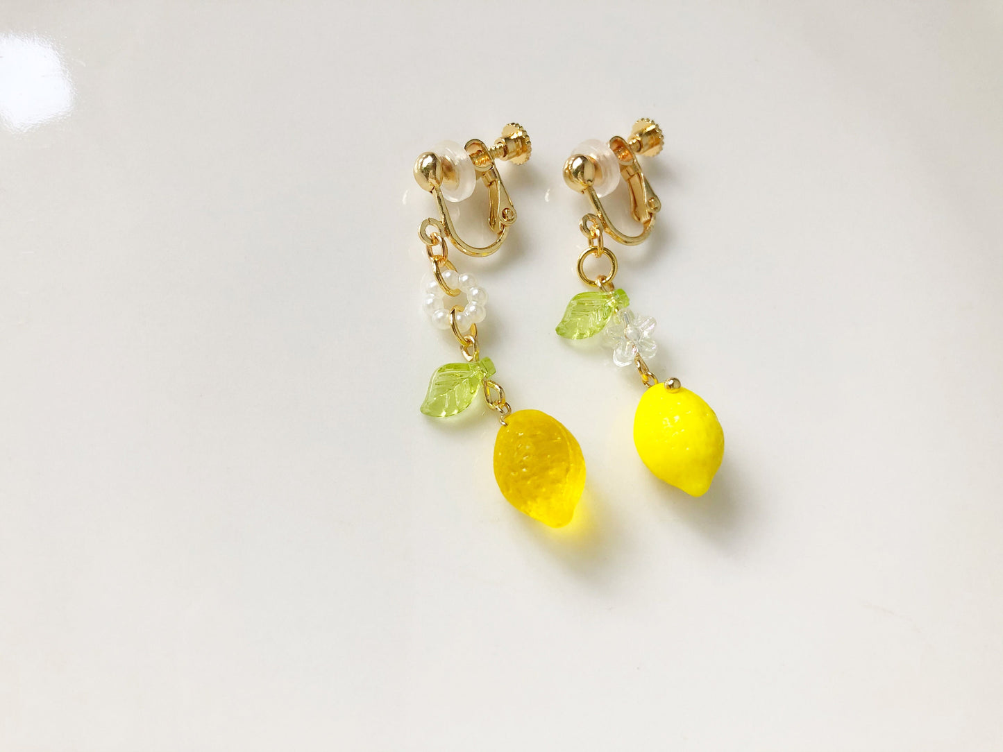 Mismatched Lemon Earrings | Clip On, Stud or Hook | Cute Fruit Earrings | Summer Jewellery Gift | Fun Asymmetrical Food Earrings