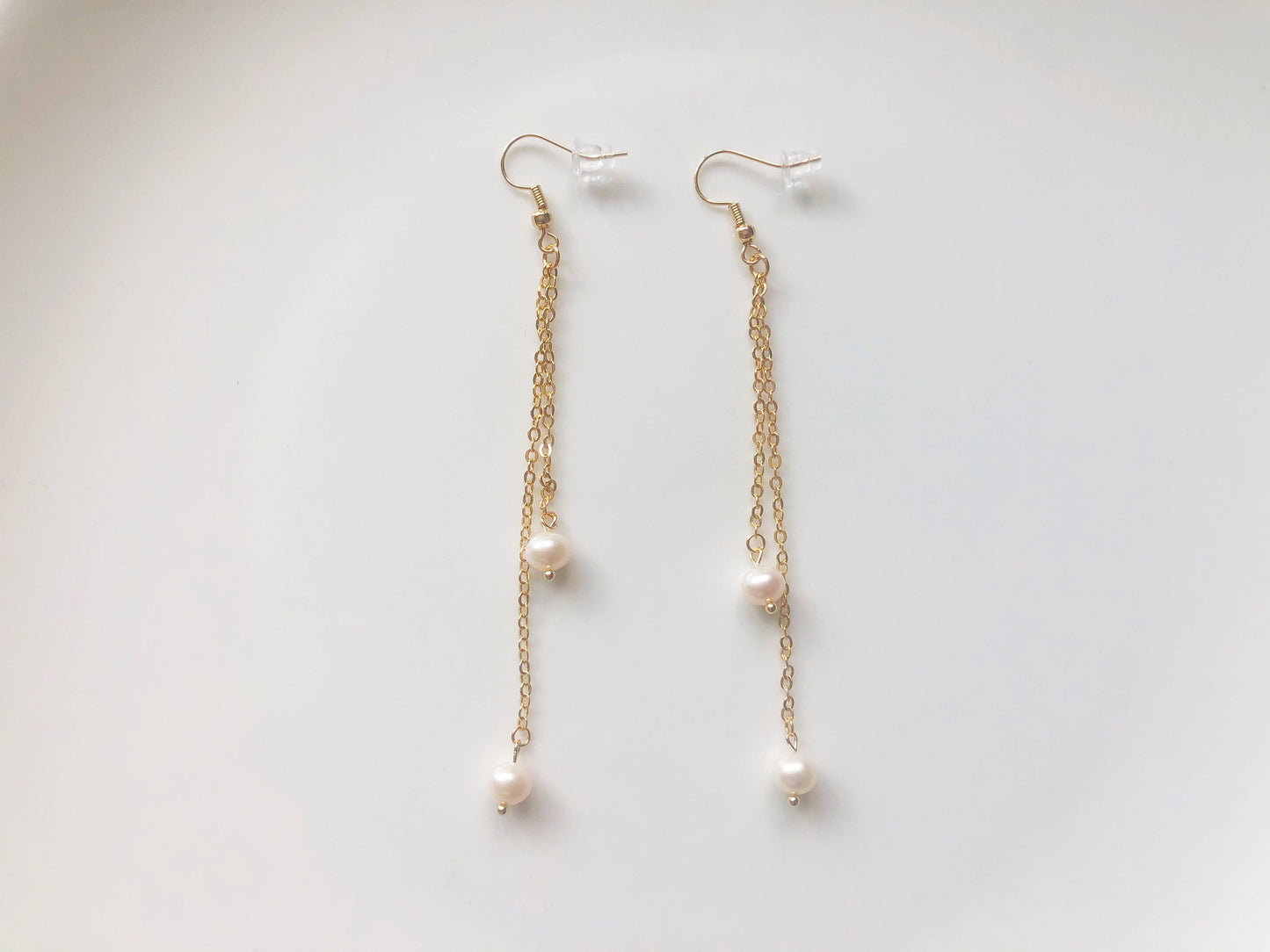 Freshwater Pearl Drop Earrings | Clip On or Stud | Handmade Bridal Jewelry | Gift for Her