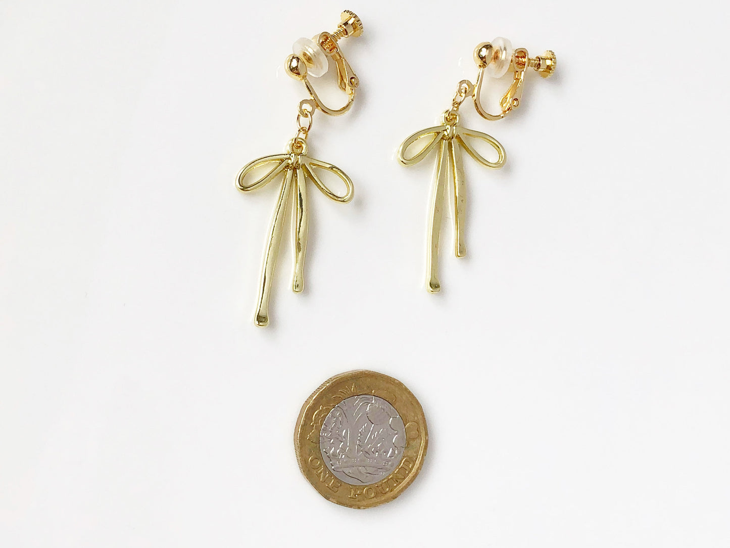 Gold Bow Earrings | Vintage Style Clip On, Stud or Hook Options | Dainty Gift for Her | Bridesmaid Jewellery | Elegant Everyday Earrings
