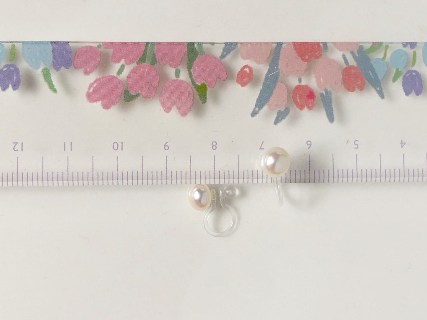 White freshwater pearl Clip on Earrings, non-pierced earrings, Gift for her