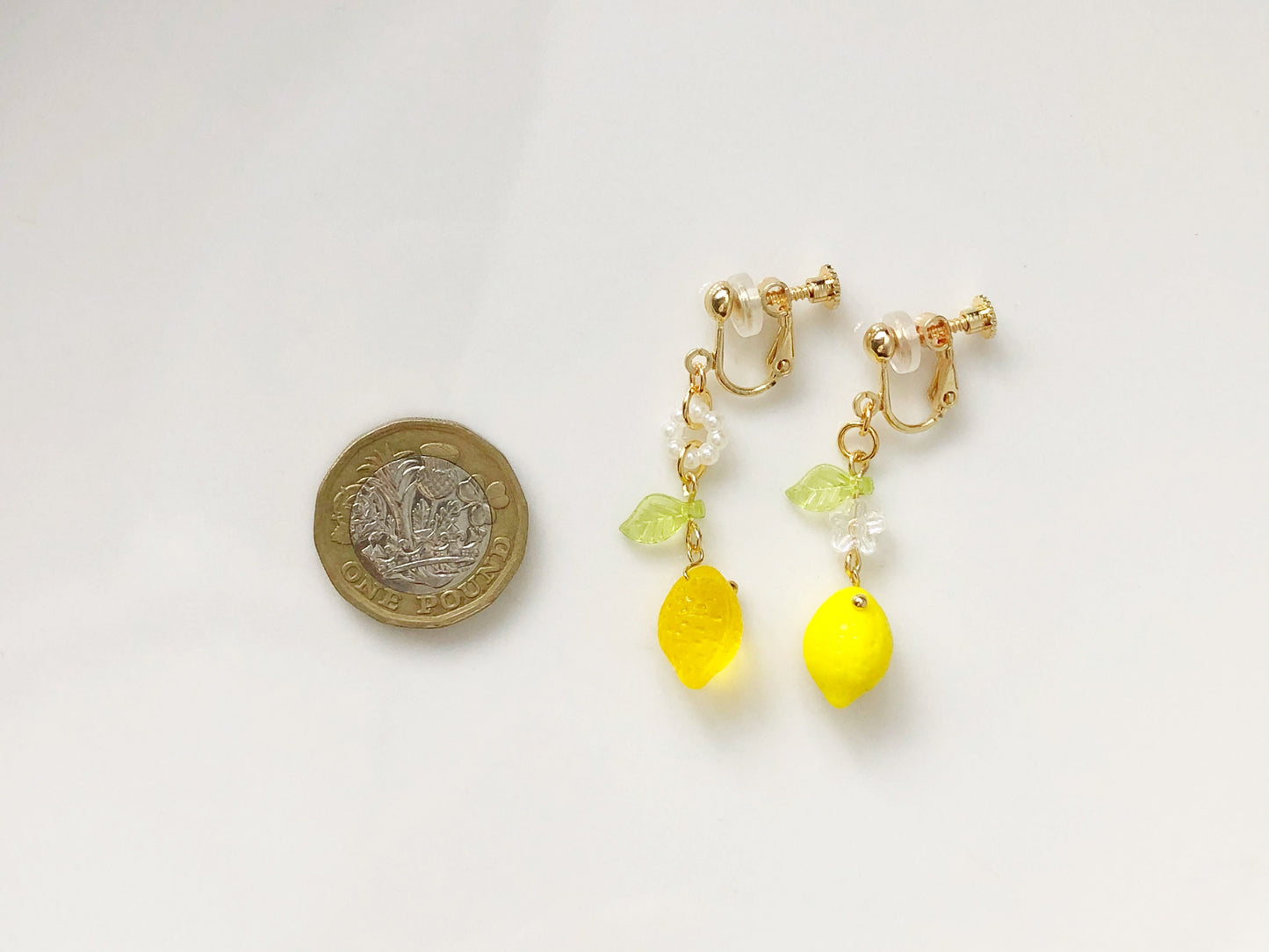 Mismatched Lemon Earrings | Clip On, Stud or Hook | Cute Fruit Earrings | Summer Jewellery Gift | Fun Asymmetrical Food Earrings