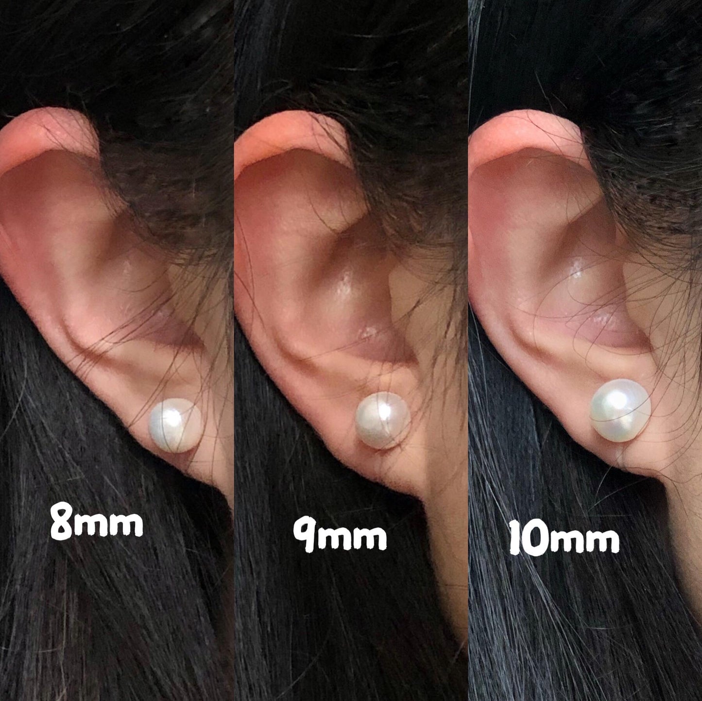 White freshwater pearl Clip on Earrings, non-pierced earrings, Gift for her