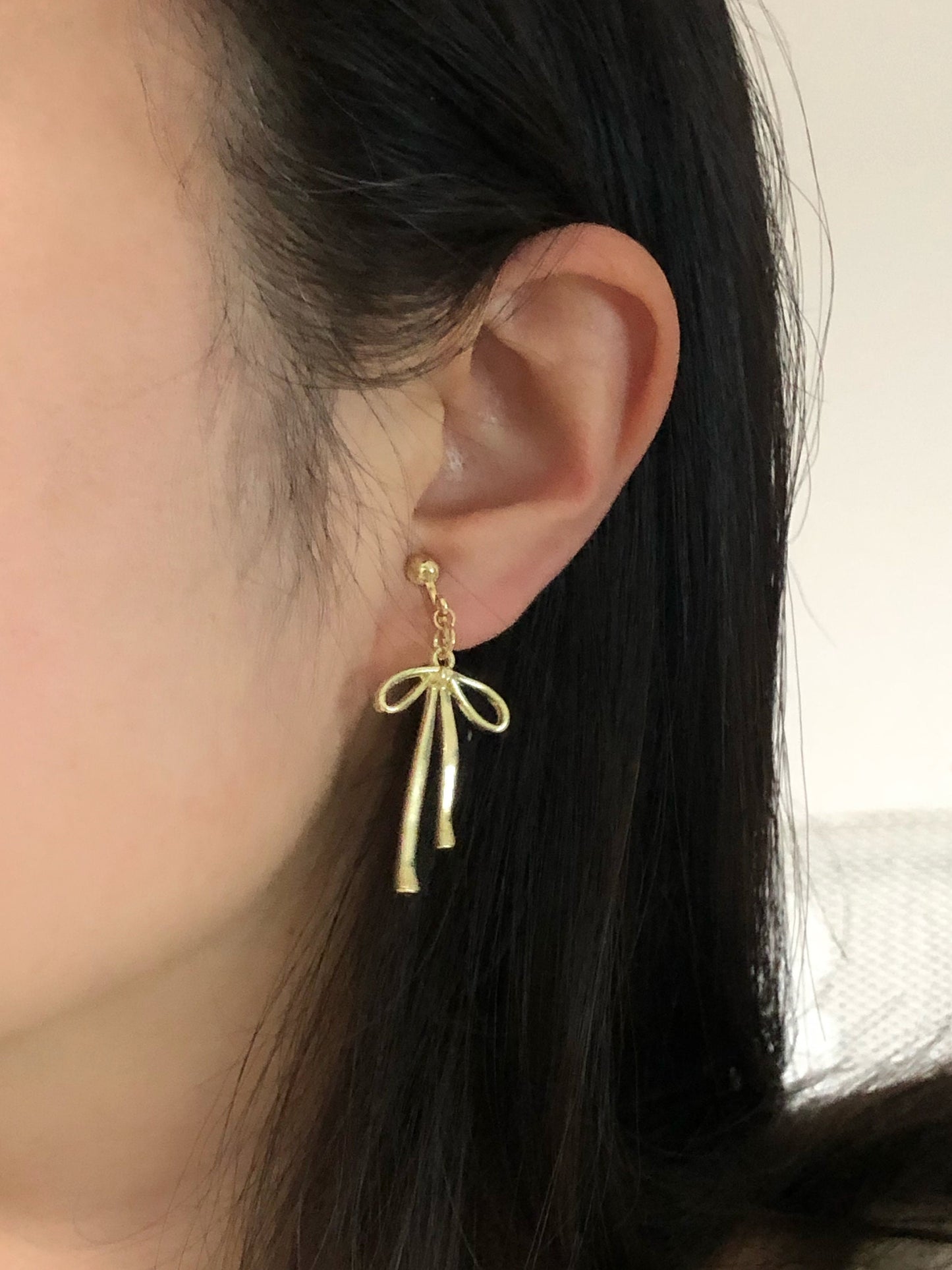 Gold Bow Earrings | Vintage Style Clip On, Stud or Hook Options | Dainty Gift for Her | Bridesmaid Jewellery | Elegant Everyday Earrings