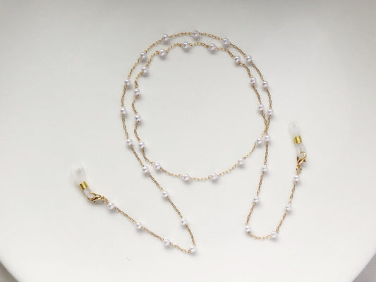 Dainty faux pearl glasses chain, Delicate sunglasses chain, Travel essential, gift for mother, Valentines Gift for her, Lanyard