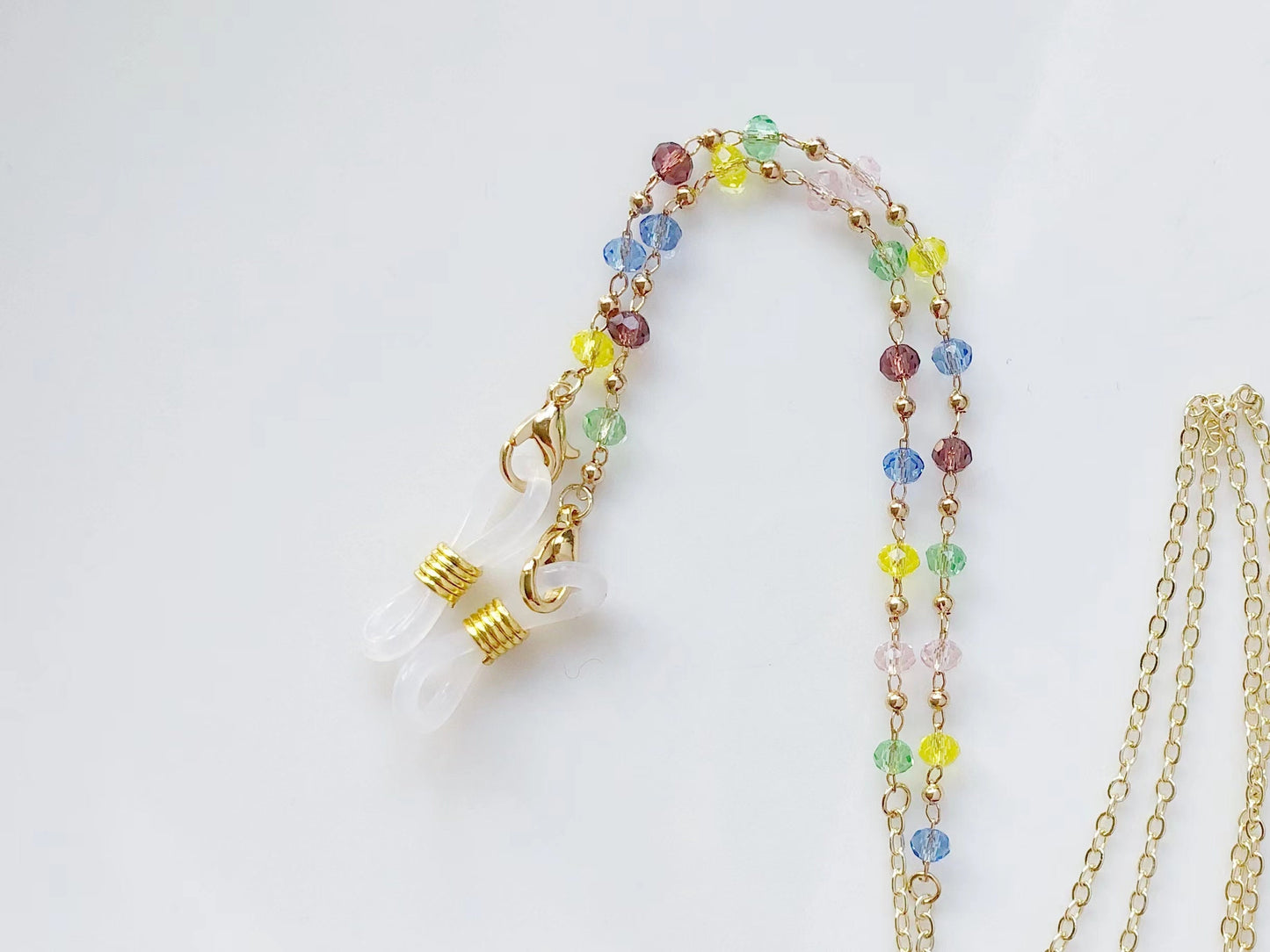 Dainty colourful glasses chain, Delicate sunglasses chain, Travel essential, gift for mother, Valentines Gift for her, Lanyard