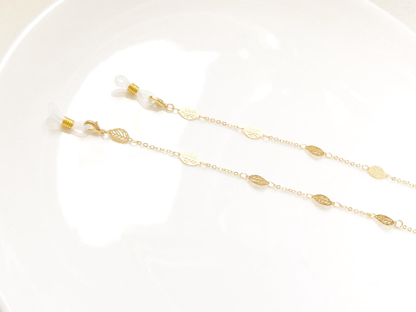 Glasses Chain Gold Leaf, Eyeglass Holder Strap, Spectacles Chain Metal Jewellery, Elegant Sunglasses Chain, Gift For Her