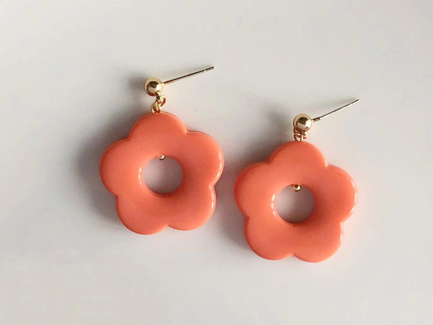 Colourful Flower Earrings | Clip On or Stud | Daisy Style Pastel Jewellery | Cute Handmade Gift for Her