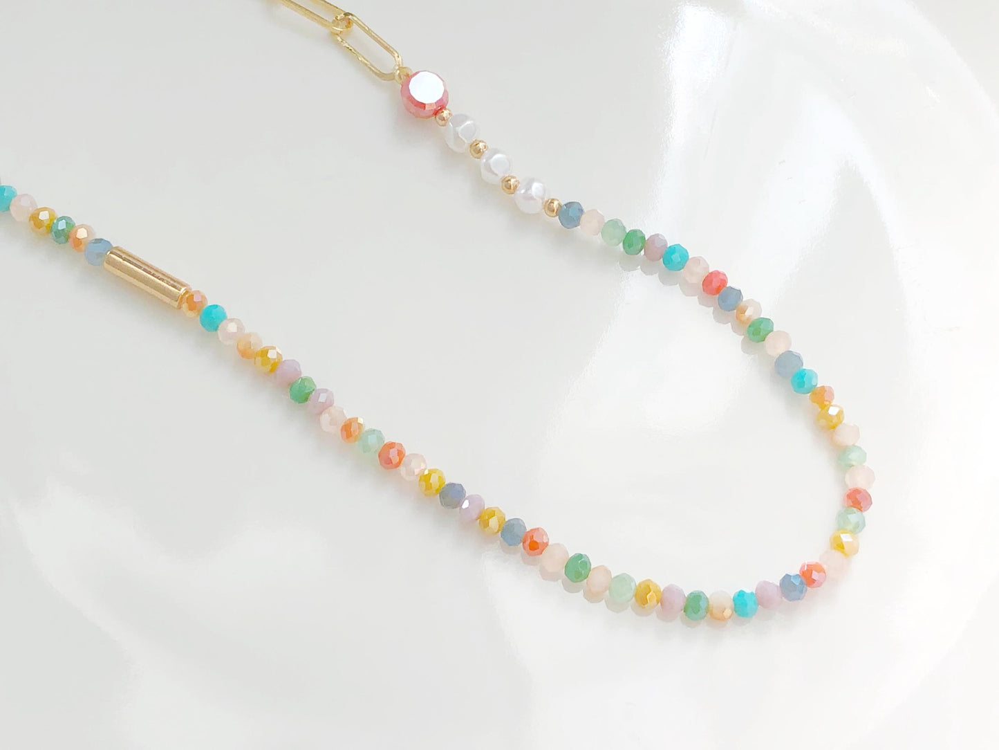 Colourful Beaded Glasses Chain, Boho Eyewear Lanyard, Rainbow Seed Beads, Eyeglass Holder Strap, Gift for her, Lanyard