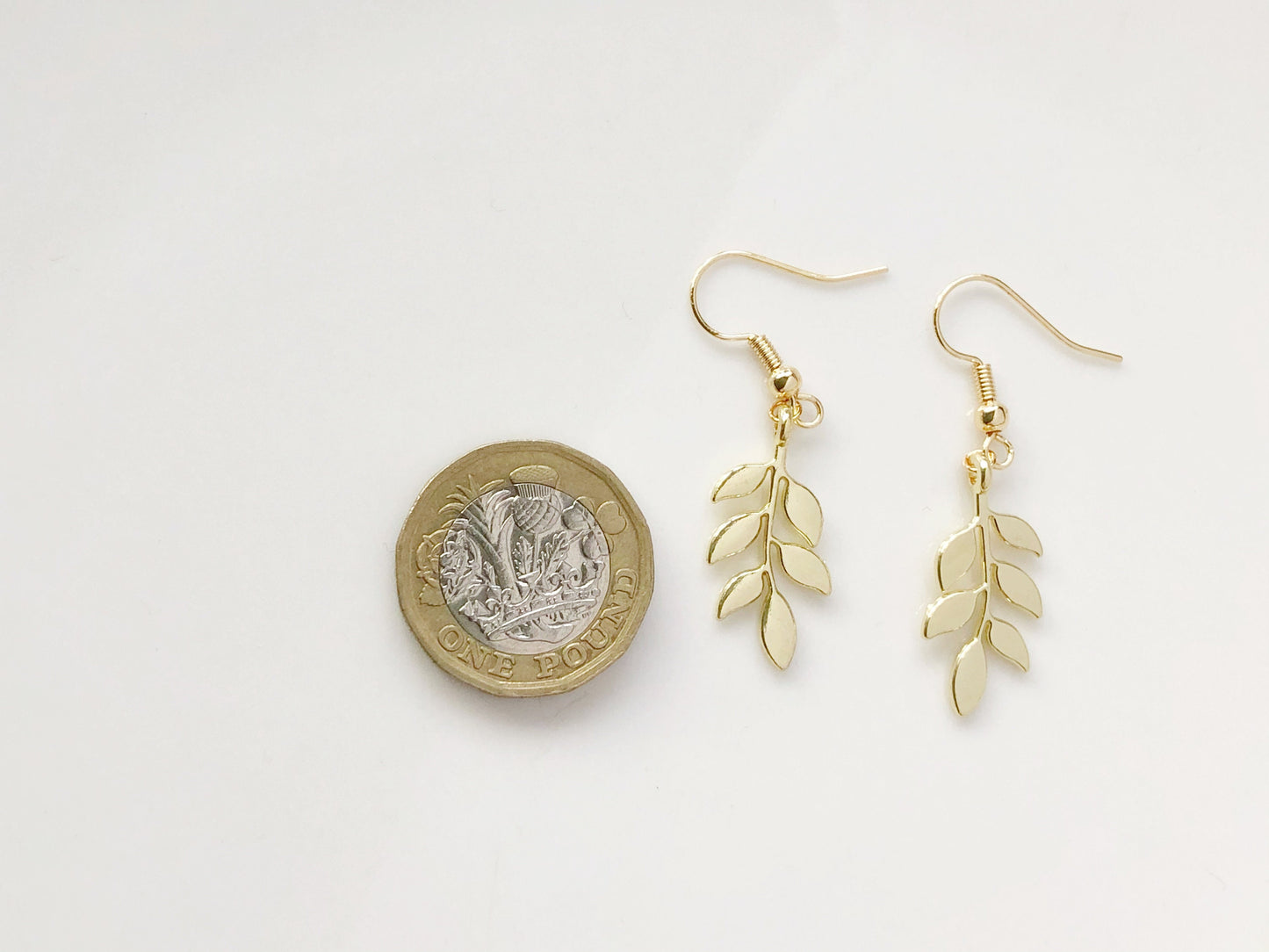 Laurel Leaf Dangle Clip-on/ Stud Earrings, Handmade earrings, gift for her
