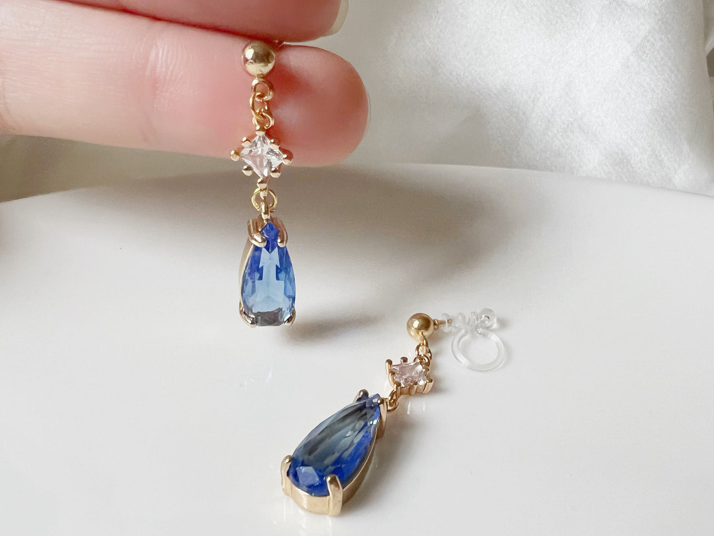 Teardrop Earrings, waterdrop delicate earring, elegant dangle pendant, Gift for her