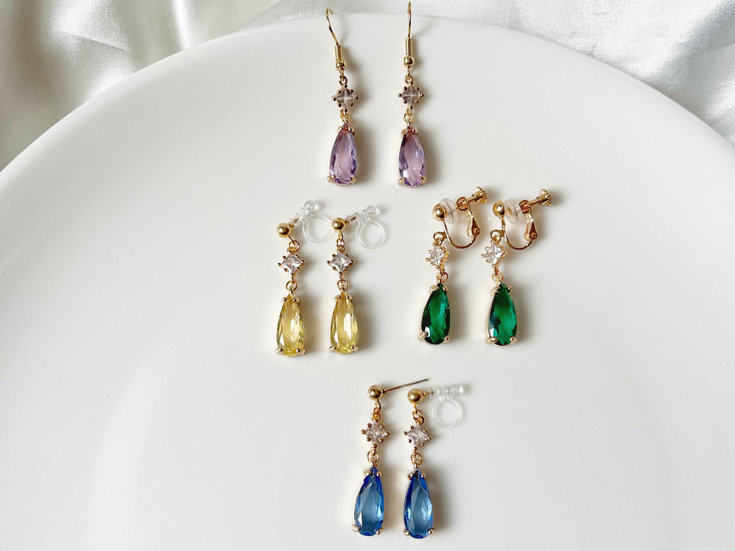 Teardrop Earrings, waterdrop delicate earring, elegant dangle pendant, Gift for her