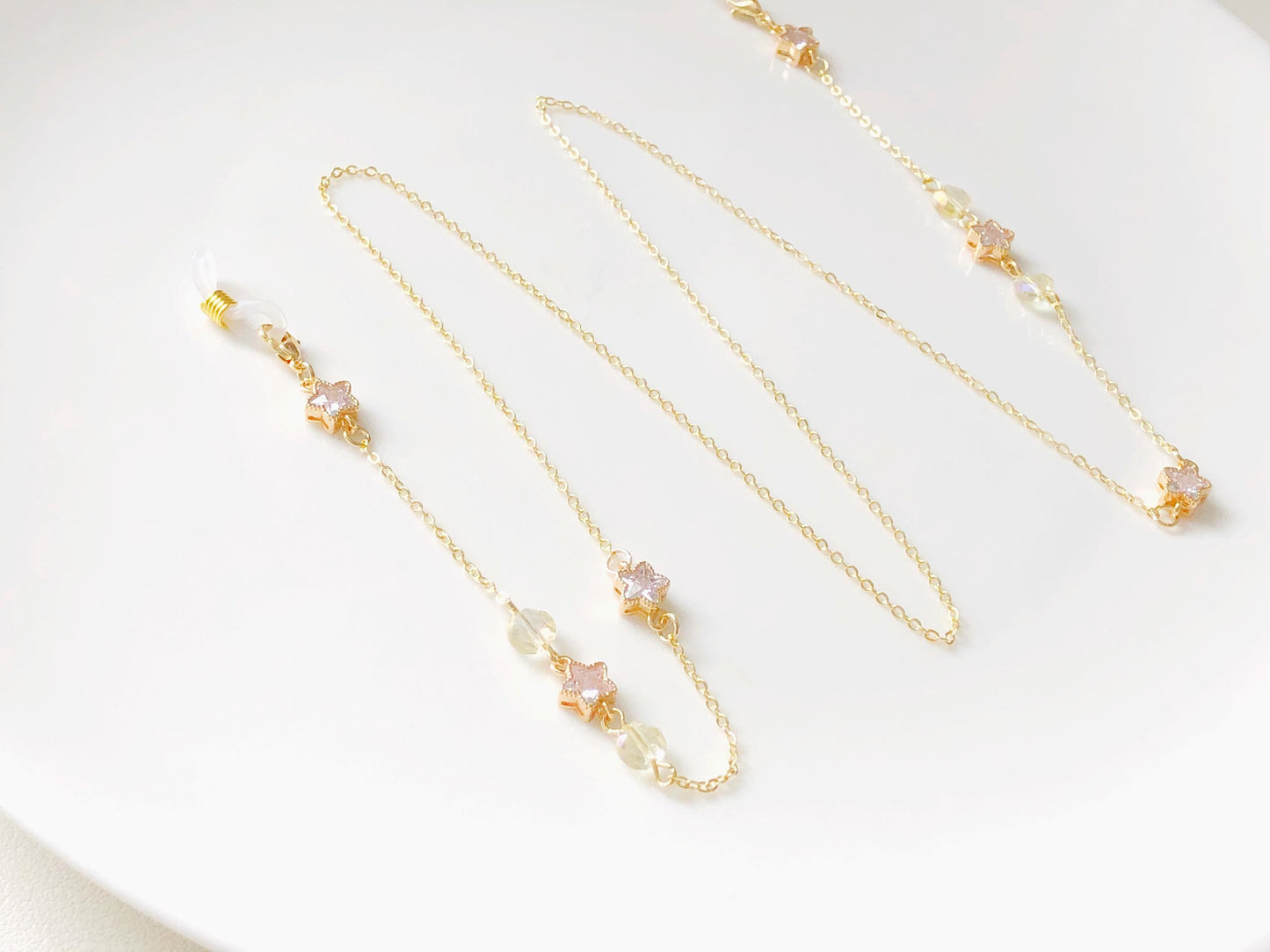 Zirconia stars glasses chain, Delicate sunglasses chain, Travel essential, gift for mother, Valentines Gift for her, Lanyard