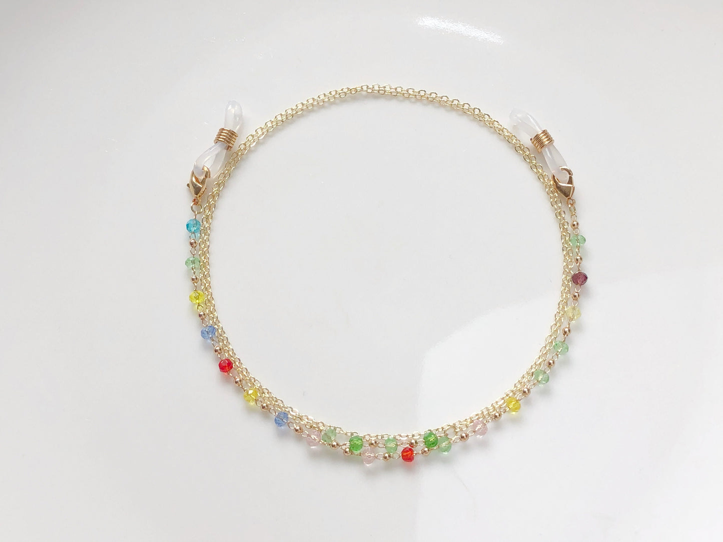 Dainty colourful glasses chain, Delicate sunglasses chain, Travel essential, gift for mother, Valentines Gift for her, Lanyard