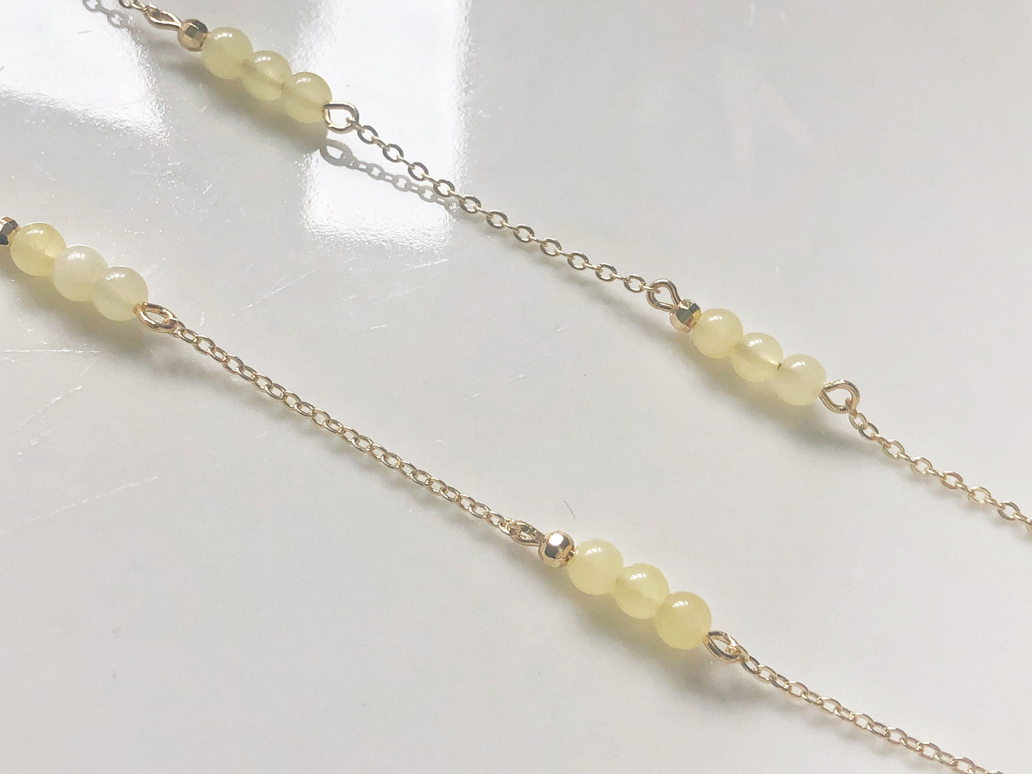 Quartz Beaded Eyeglass Chain Gold Metal Glasses Holder Necklace White Crystal Sunglasses Strap Minimalist Eyewear Accessories Gift, Lanyard