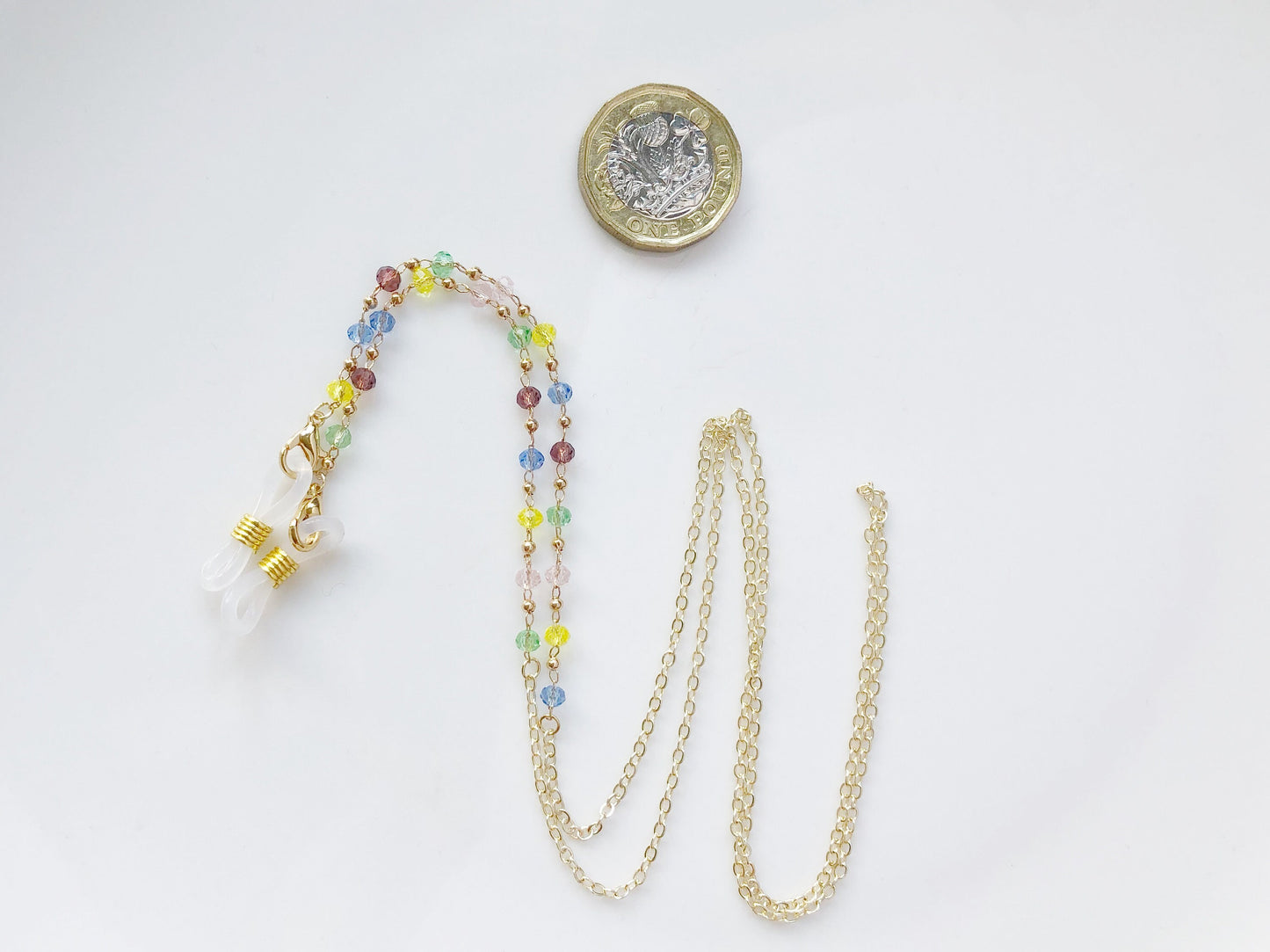 Dainty colourful glasses chain, Delicate sunglasses chain, Travel essential, gift for mother, Valentines Gift for her, Lanyard