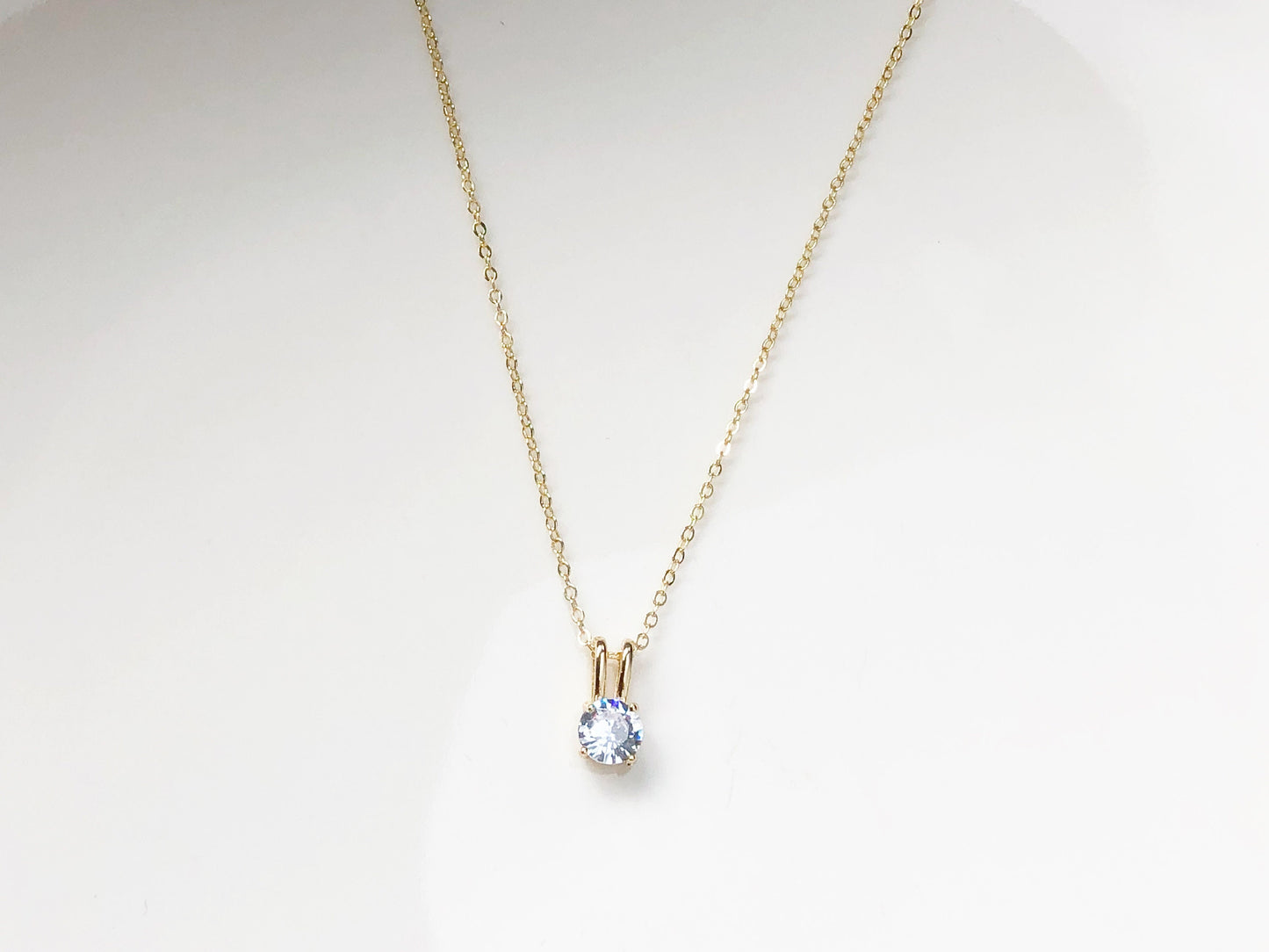 Cute Bunny Necklace Zircon Pendant Dainty Rabbit Jewellery Minimalist Necklace Birthday Christmas Valentine Gift for her Women Girls