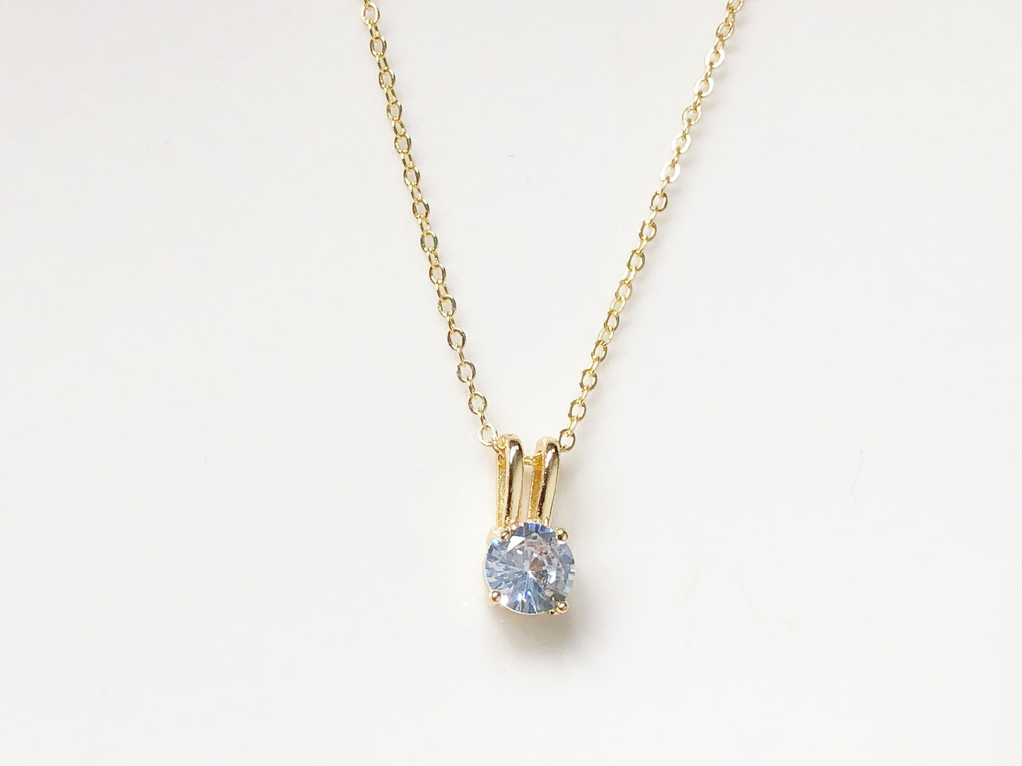 Cute Bunny Necklace Zircon Pendant Dainty Rabbit Jewellery Minimalist Necklace Birthday Christmas Valentine Gift for her Women Girls