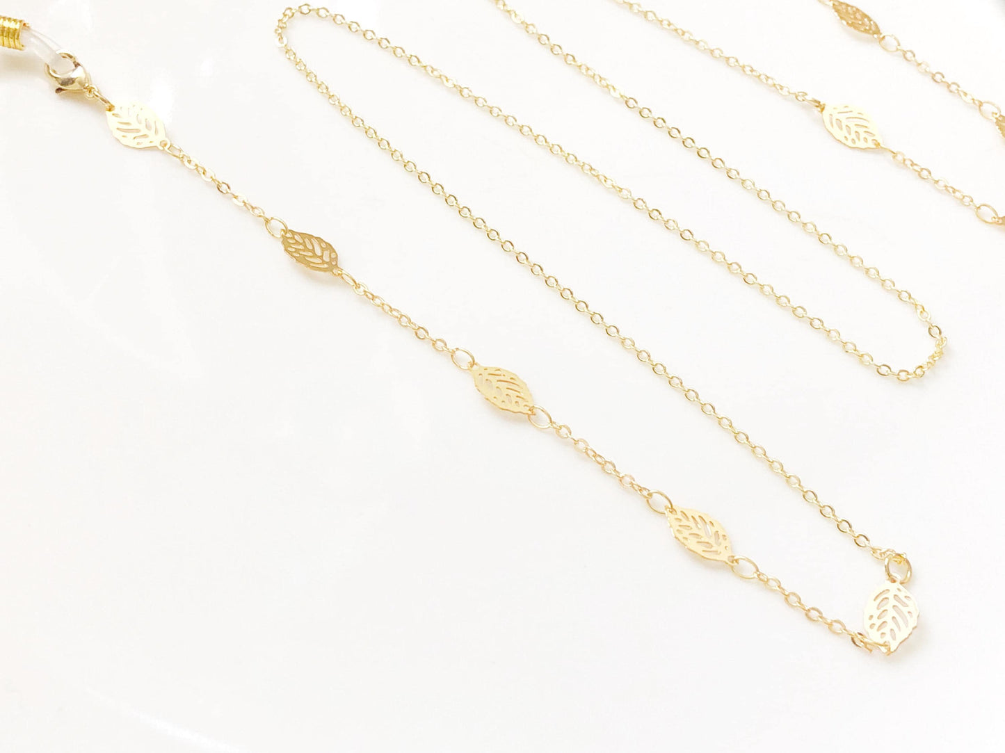Glasses Chain Gold Leaf, Eyeglass Holder Strap, Spectacles Chain Metal Jewellery, Elegant Sunglasses Chain, Gift For Her