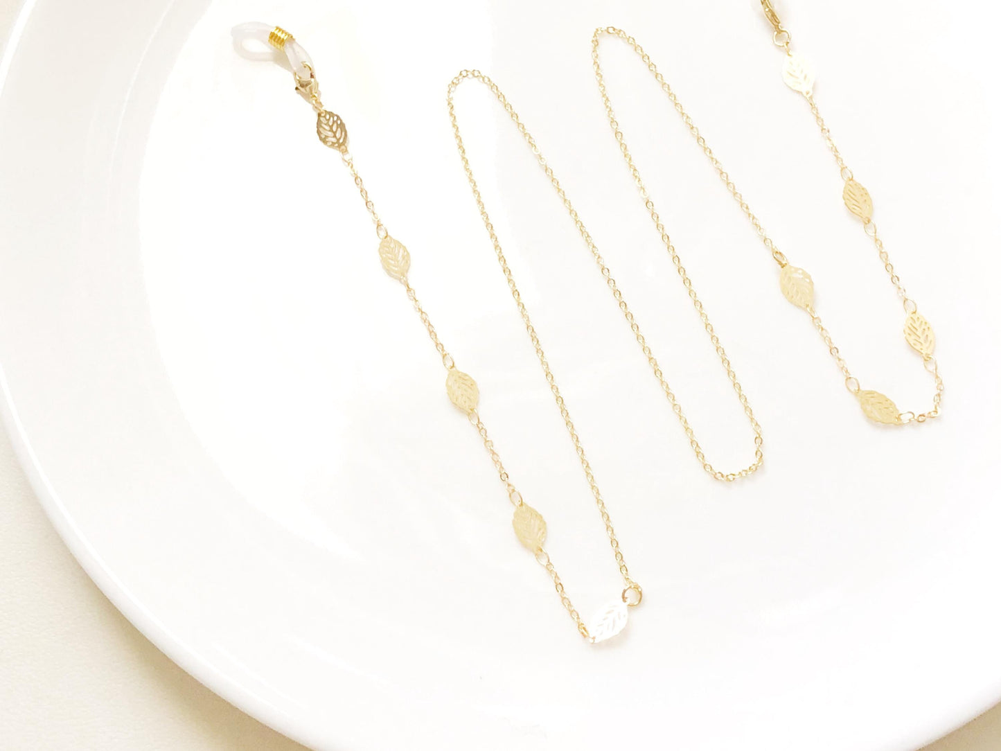 Glasses Chain Gold Leaf, Eyeglass Holder Strap, Spectacles Chain Metal Jewellery, Elegant Sunglasses Chain, Gift For Her