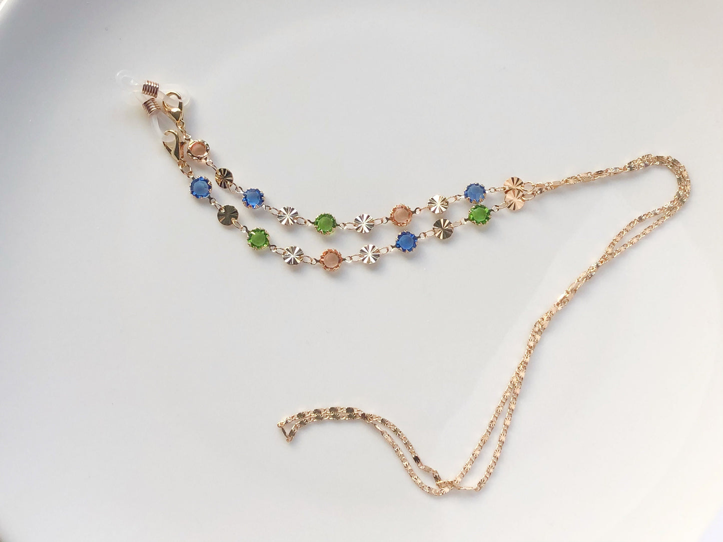 Dainty colourful glasses chain, Delicate sunglasses chain, Travel essential, gift for mother, Valentines Gift for her, Lanyard