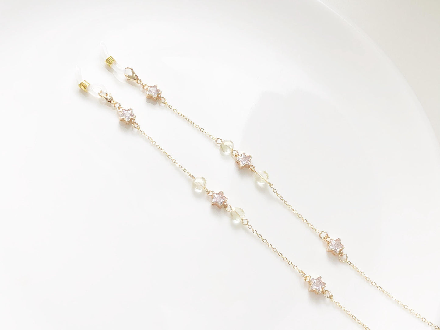 Zirconia stars glasses chain, Delicate sunglasses chain, Travel essential, gift for mother, Valentines Gift for her, Lanyard