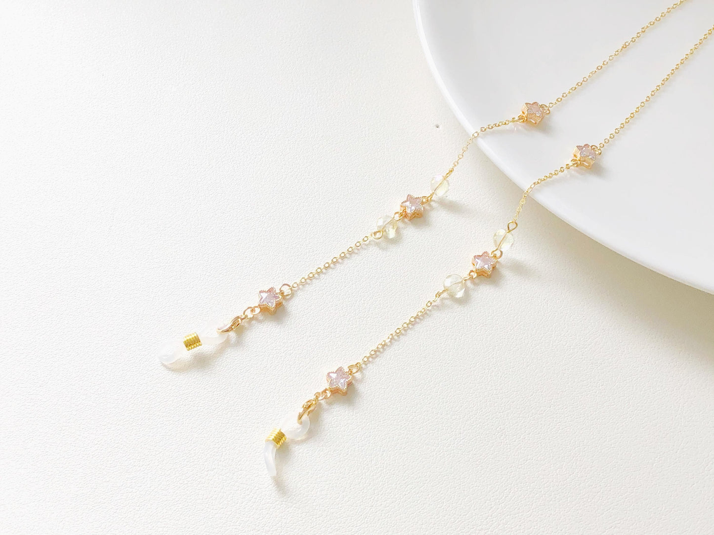 Zirconia stars glasses chain, Delicate sunglasses chain, Travel essential, gift for mother, Valentines Gift for her, Lanyard