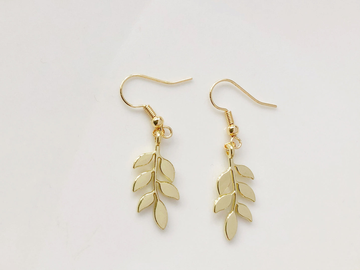 Laurel Leaf Dangle Clip-on/ Stud Earrings, Handmade earrings, gift for her