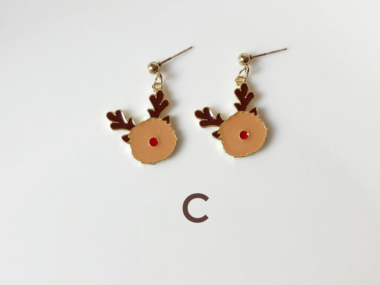 Christmas Earrings Gift for Her Pierced or Non Pierced Ears Holiday Jewellery Xmas Tree Reindeer Wreath Present Bag Stocking Filler