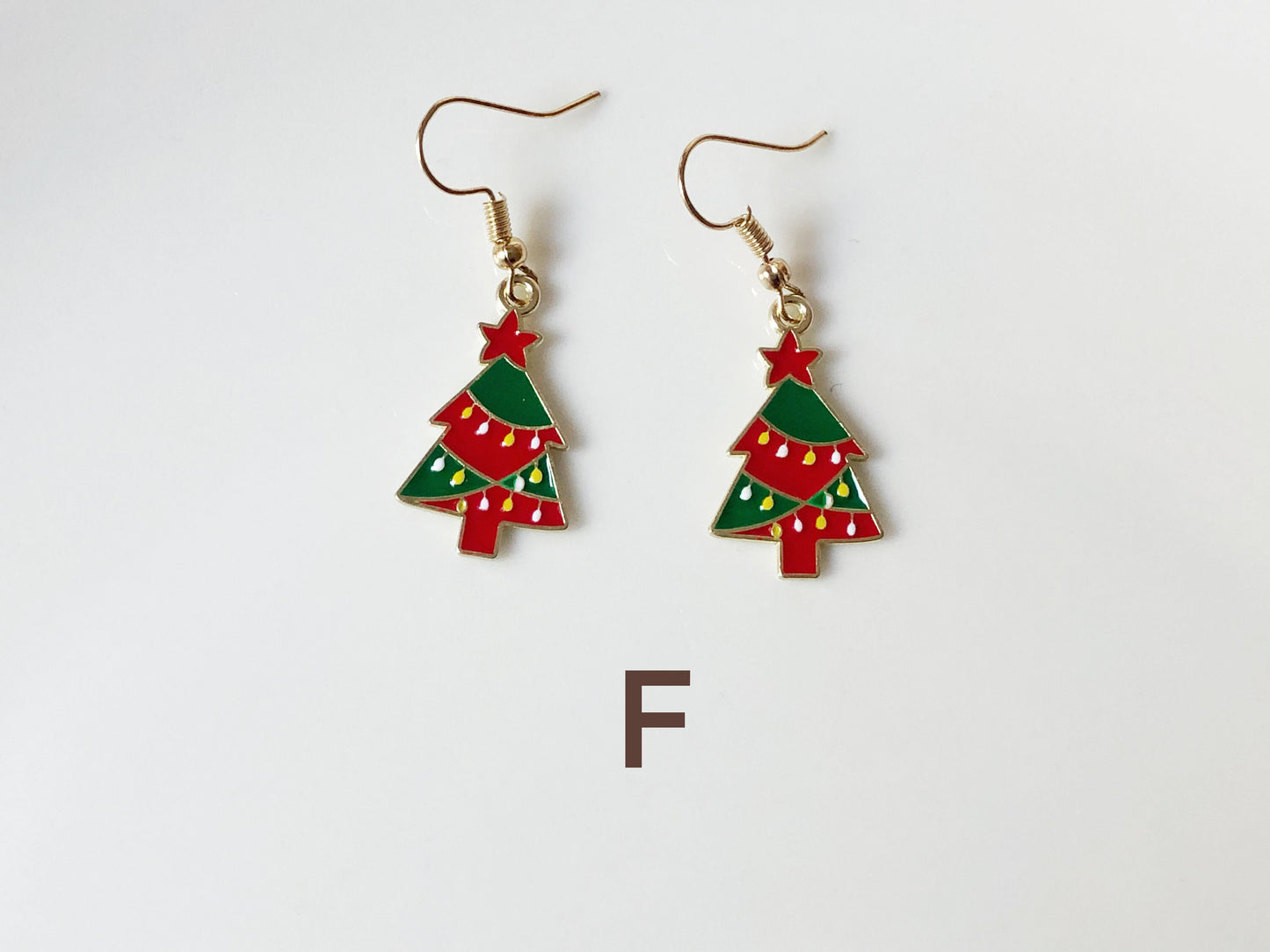 Christmas Earrings Gift for Her Pierced or Non Pierced Ears Holiday Jewellery Xmas Tree Reindeer Wreath Present Bag Stocking Filler