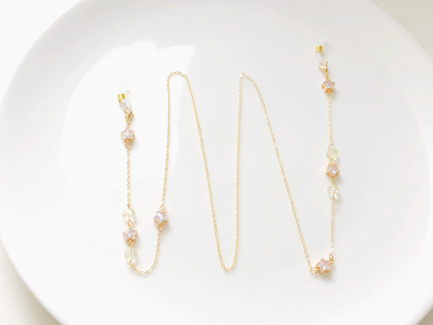 Zirconia stars glasses chain, Delicate sunglasses chain, Travel essential, gift for mother, Valentines Gift for her, Lanyard