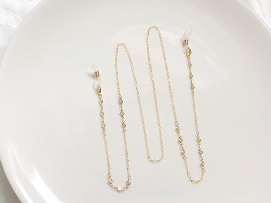Gold Glasses Chain Eyeglass Holder Sunglasses Strap Dainty Beaded Spectacles Necklace Women Men Fashion Jewellery Accessories Gift