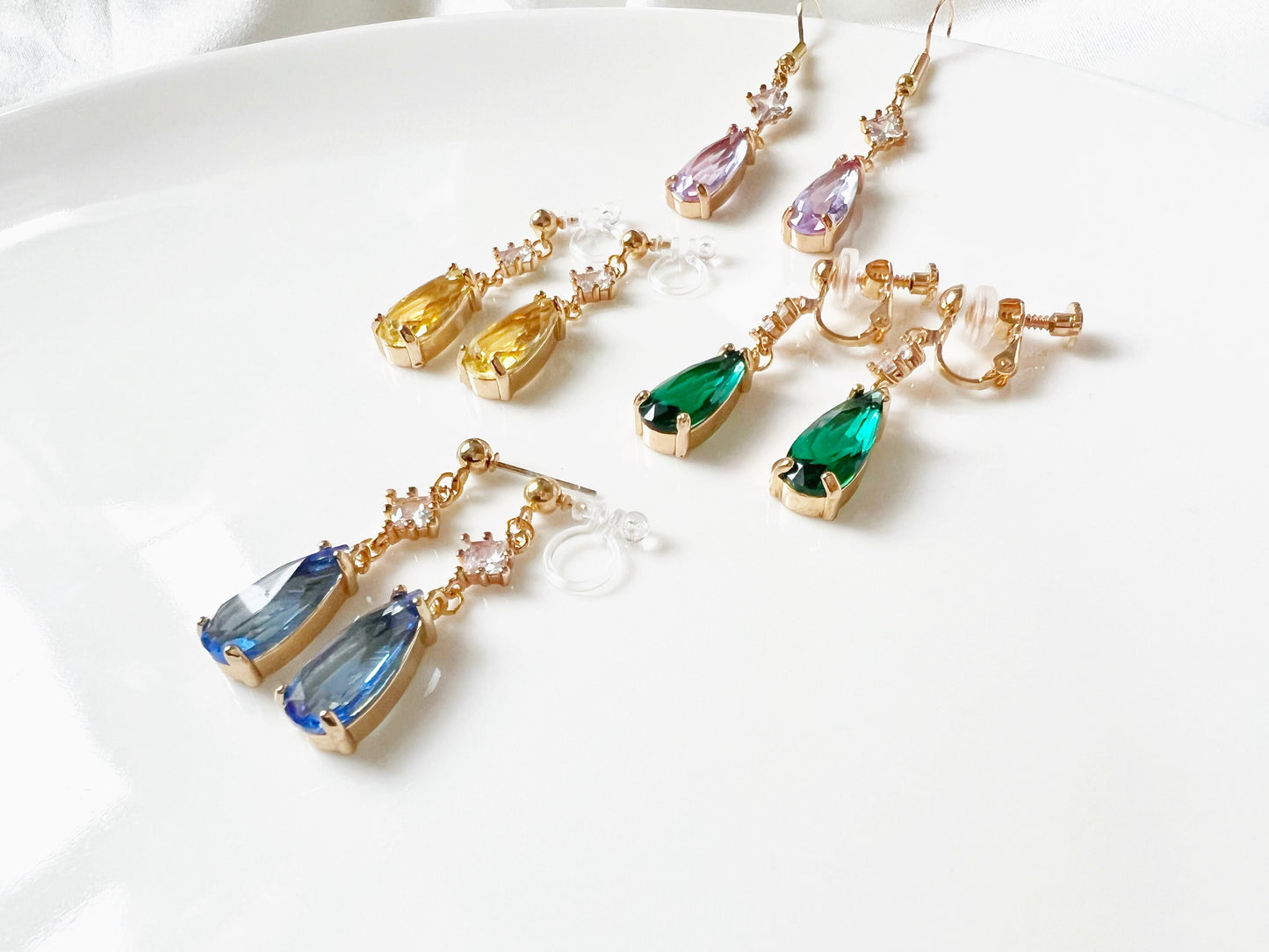 Teardrop Earrings, waterdrop delicate earring, elegant dangle pendant, Gift for her