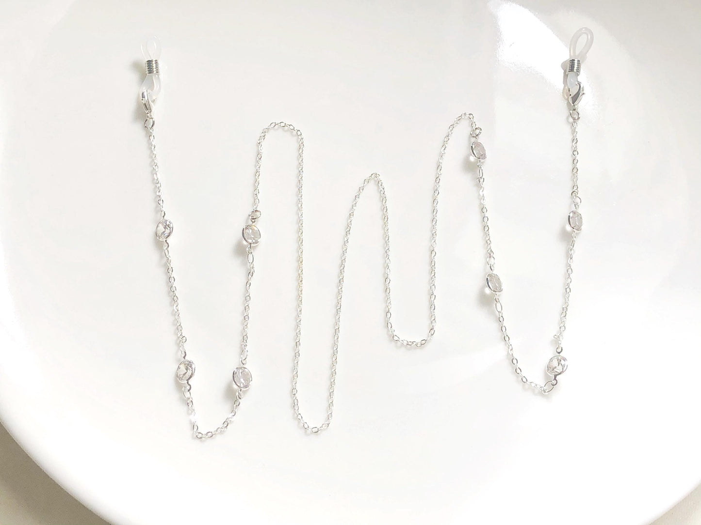 Dainty Zirconia glasses chain, Delicate sunglasses chain, Travel essential, gift for mother, Valentines Gift for her, Lanyard