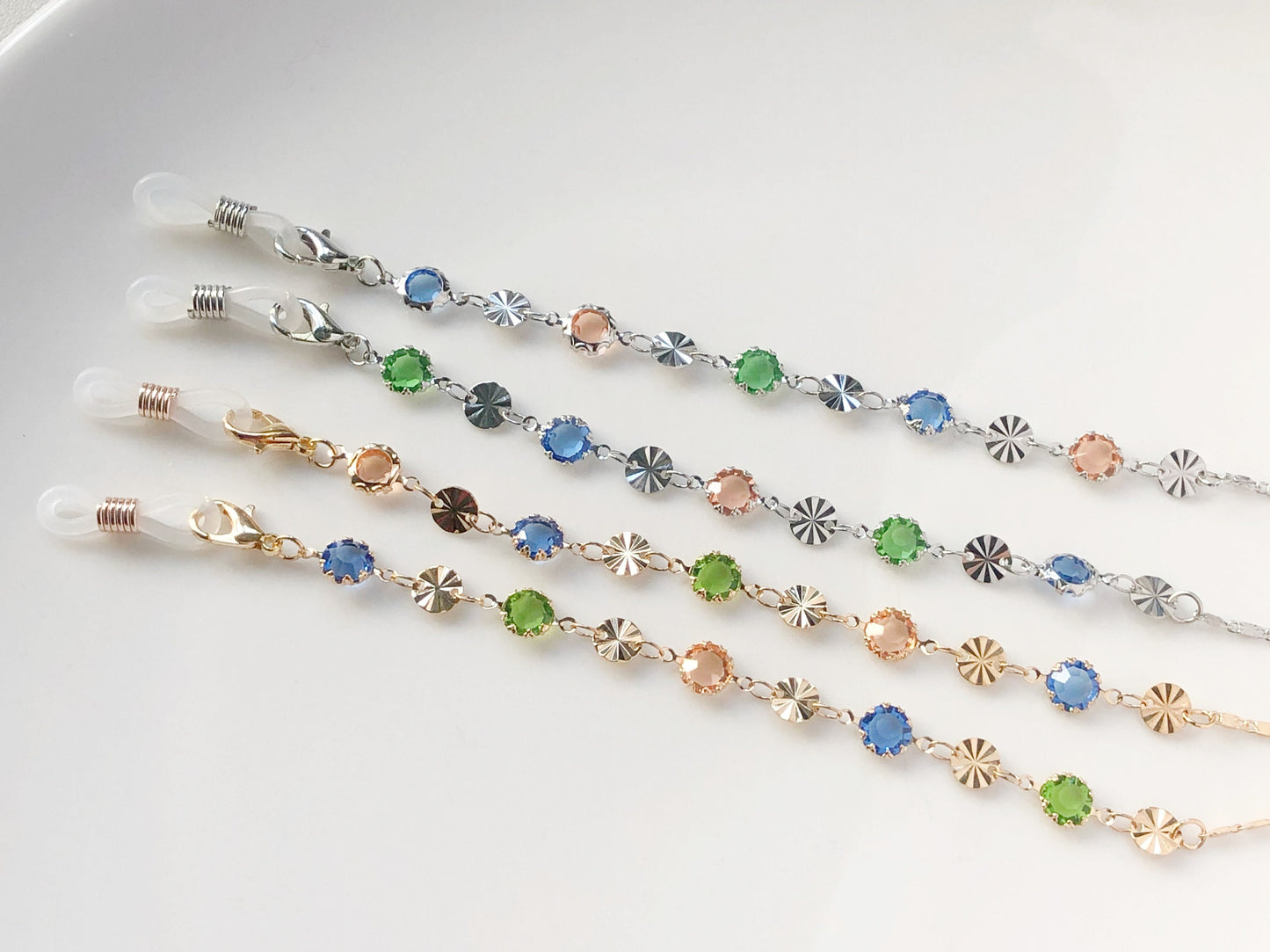 Dainty colourful glasses chain, Delicate sunglasses chain, Travel essential, gift for mother, Valentines Gift for her, Lanyard