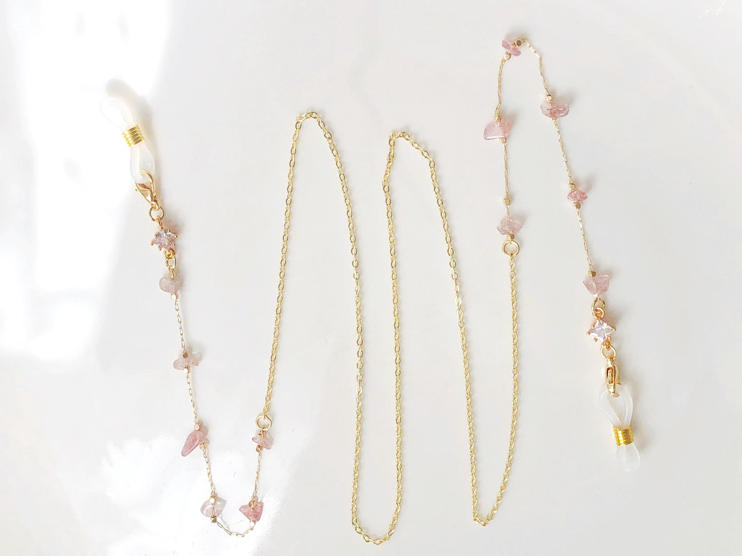 Dainty colourful quartz glasses chain, Delicate sunglasses chain, Travel essential, gift for mother, Valentines Gift for her, Lanyard