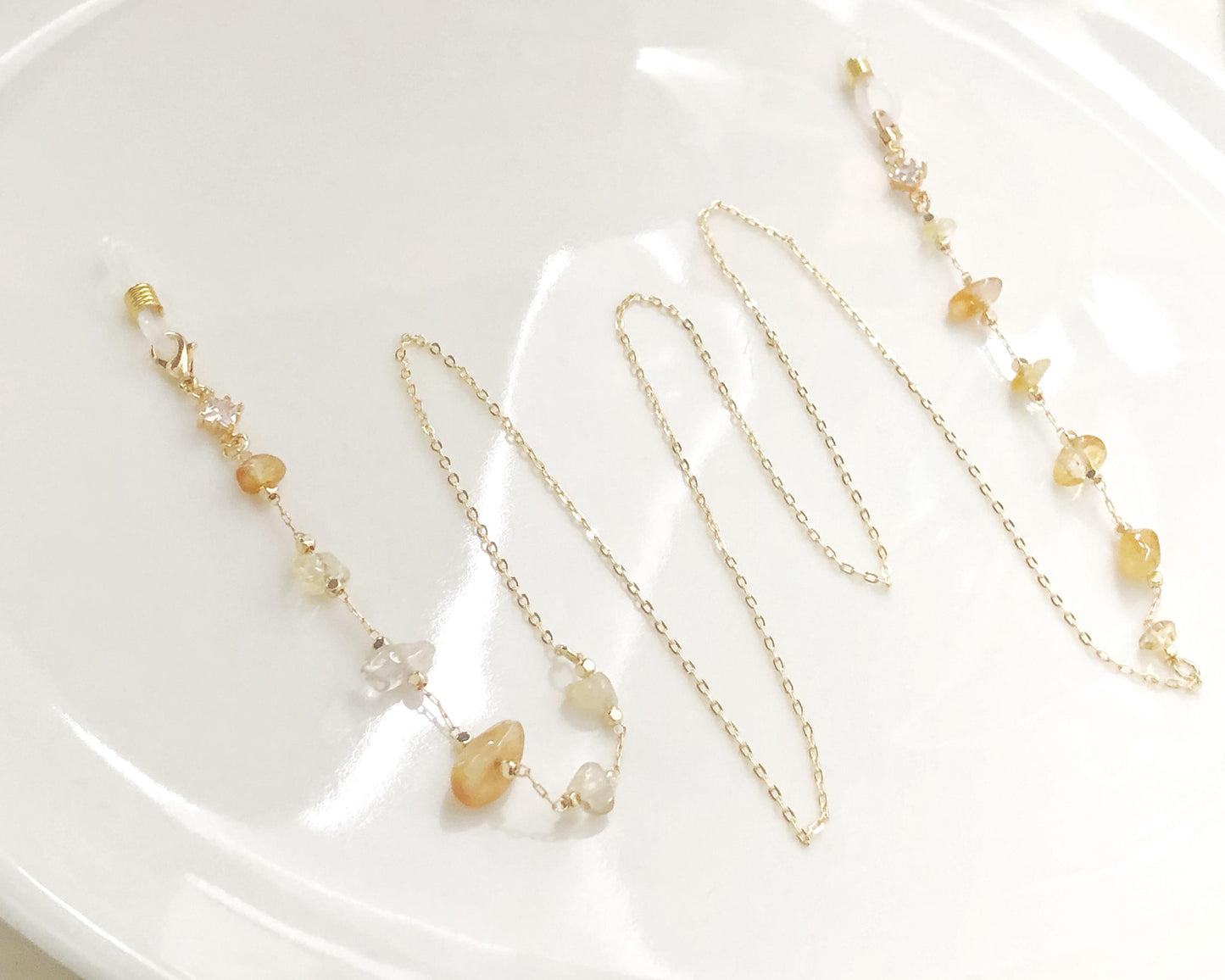 Dainty colourful quartz glasses chain, Delicate sunglasses chain, Travel essential, gift for mother, Valentines Gift for her, Lanyard