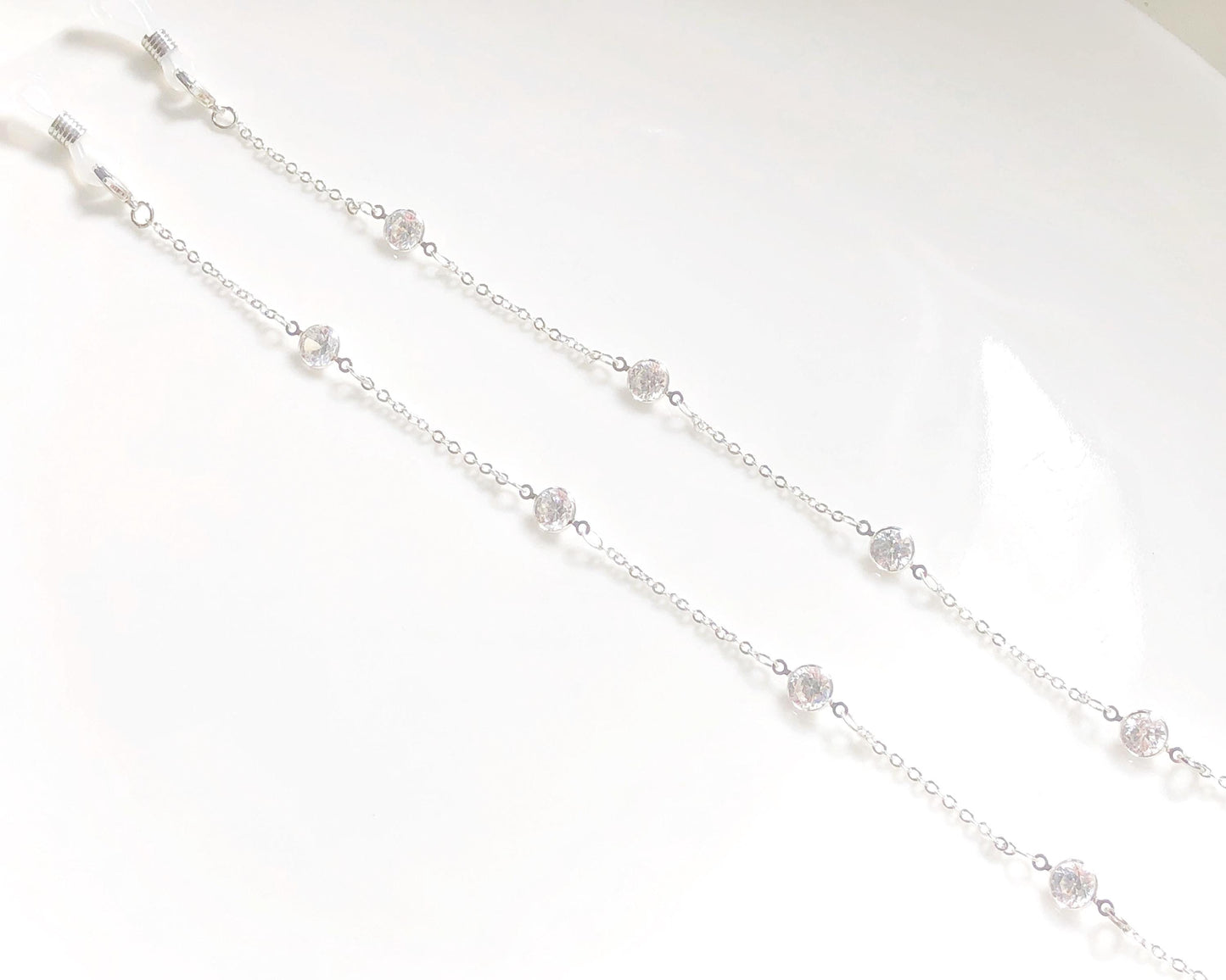 Dainty Zirconia glasses chain, Delicate sunglasses chain, Travel essential, gift for mother, Valentines Gift for her, Lanyard