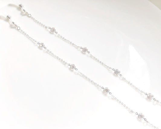 Dainty Zirconia glasses chain, Delicate sunglasses chain, Travel essential, gift for mother, Valentines Gift for her, Lanyard