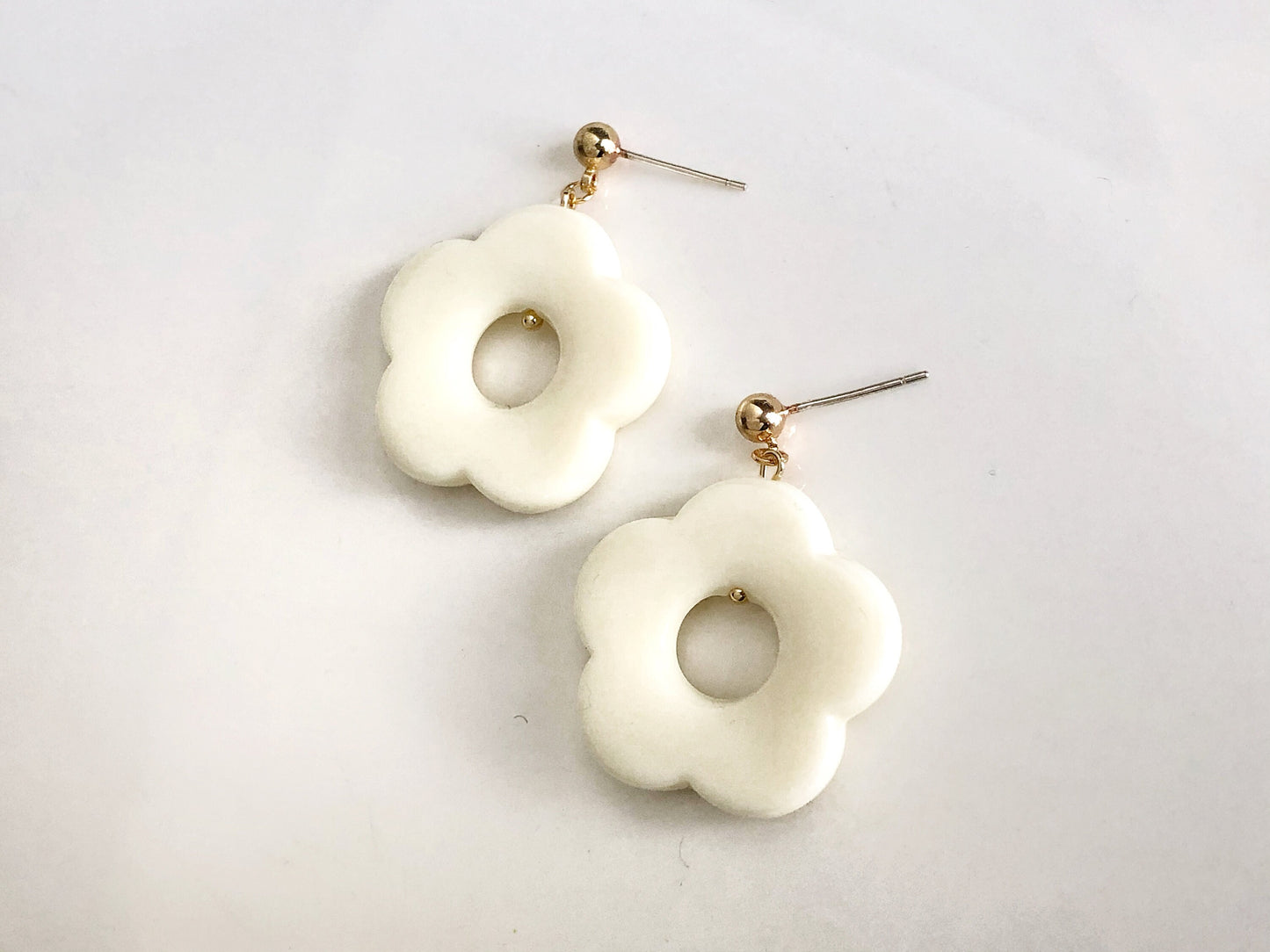 Colourful Flower Earrings | Clip On or Stud | Daisy Style Pastel Jewellery | Cute Handmade Gift for Her