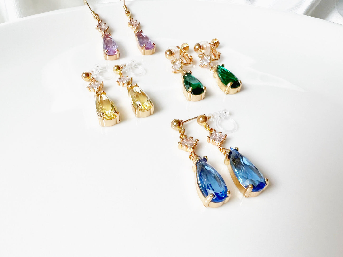 Teardrop Earrings, waterdrop delicate earring, elegant dangle pendant, Gift for her