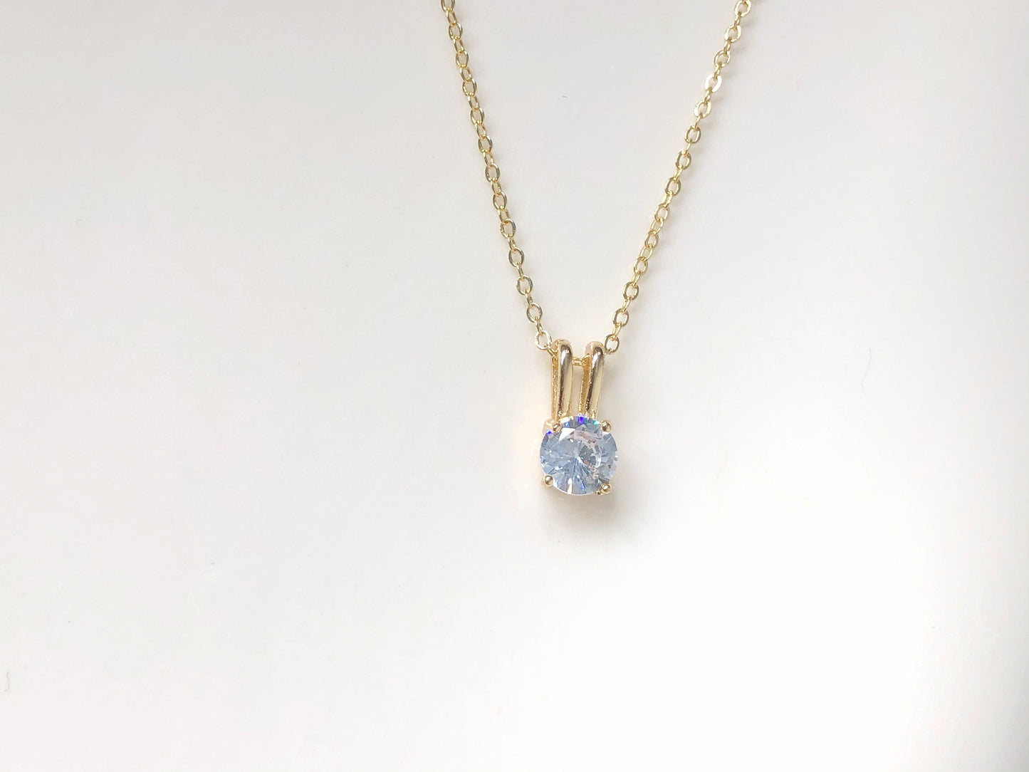 Cute Bunny Necklace Zircon Pendant Dainty Rabbit Jewellery Minimalist Necklace Birthday Christmas Valentine Gift for her Women Girls